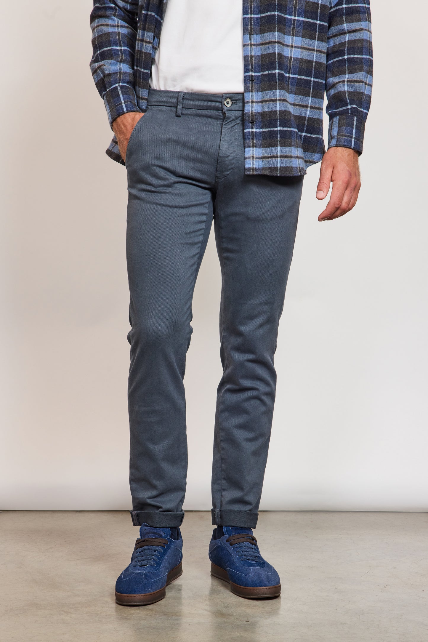 PANTALON DIAGONALE GRIS
