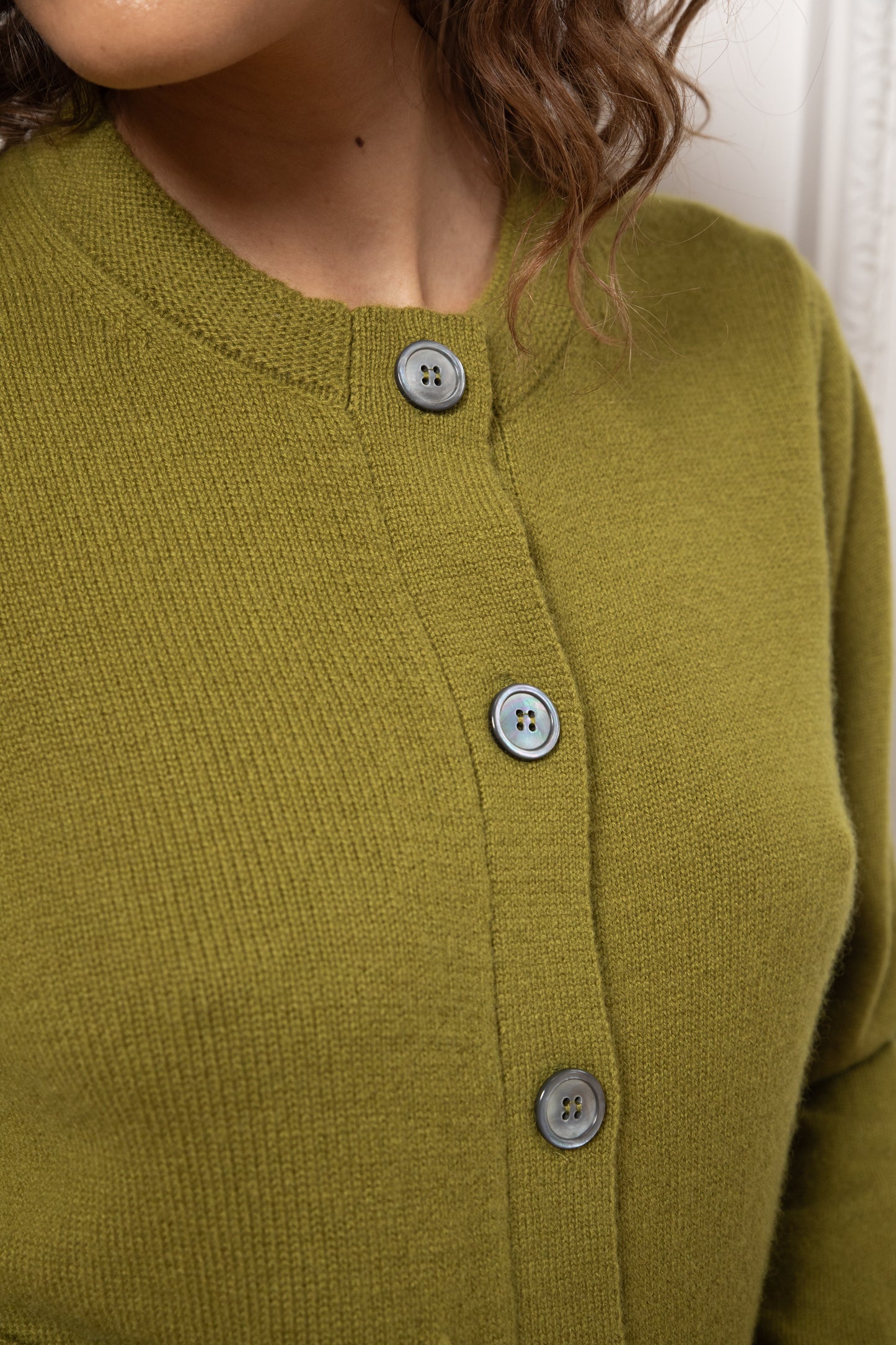 CASHMERE CARDIGAN MUSTARD