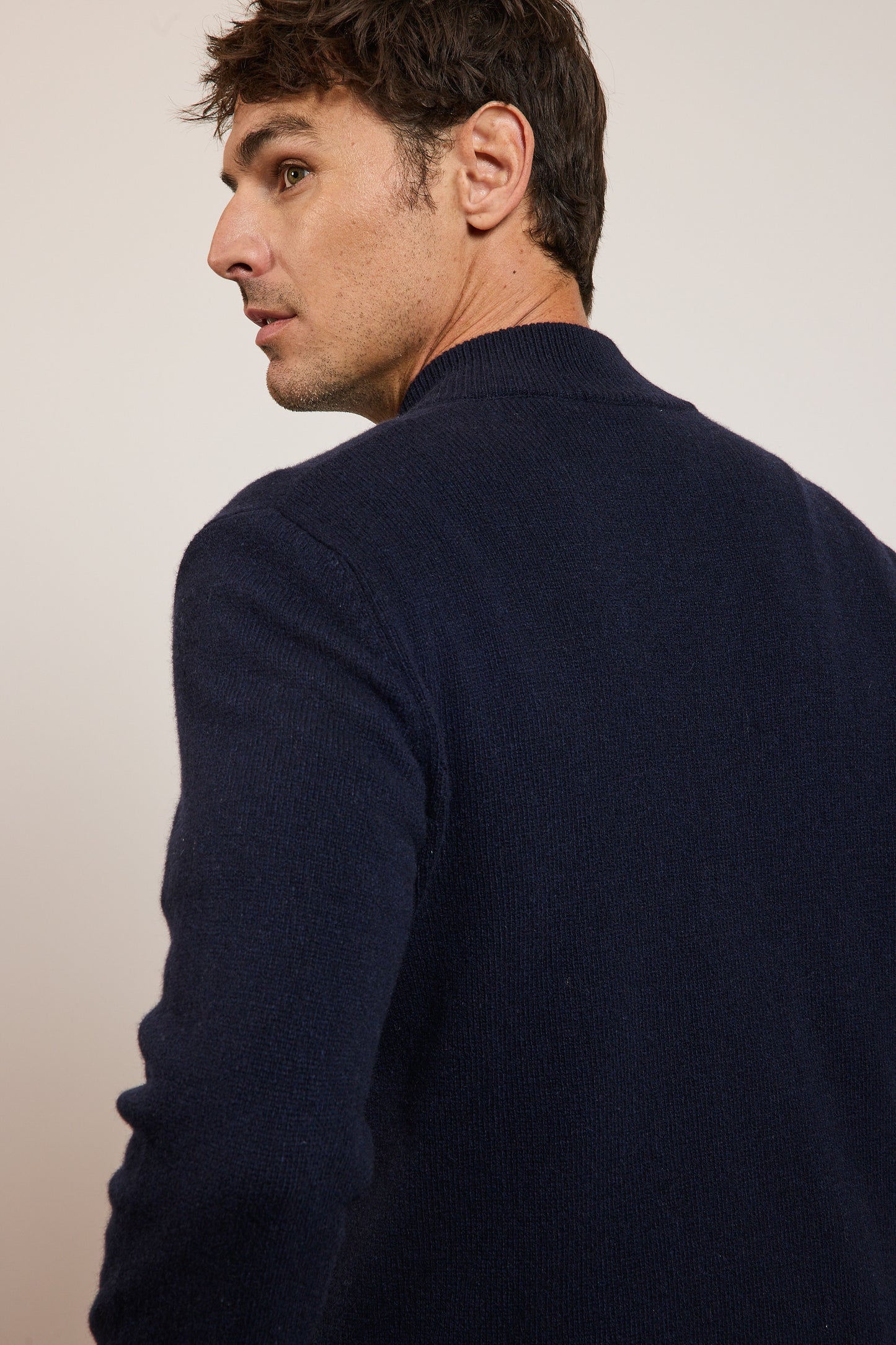 RECYCLED CASHMERE CARDIGAN NAVY