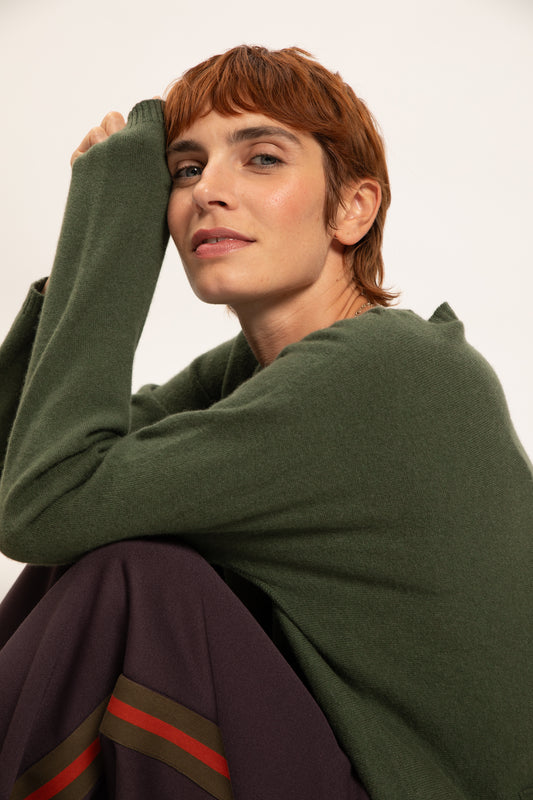 PULL EN CACHEMIRE KAKI