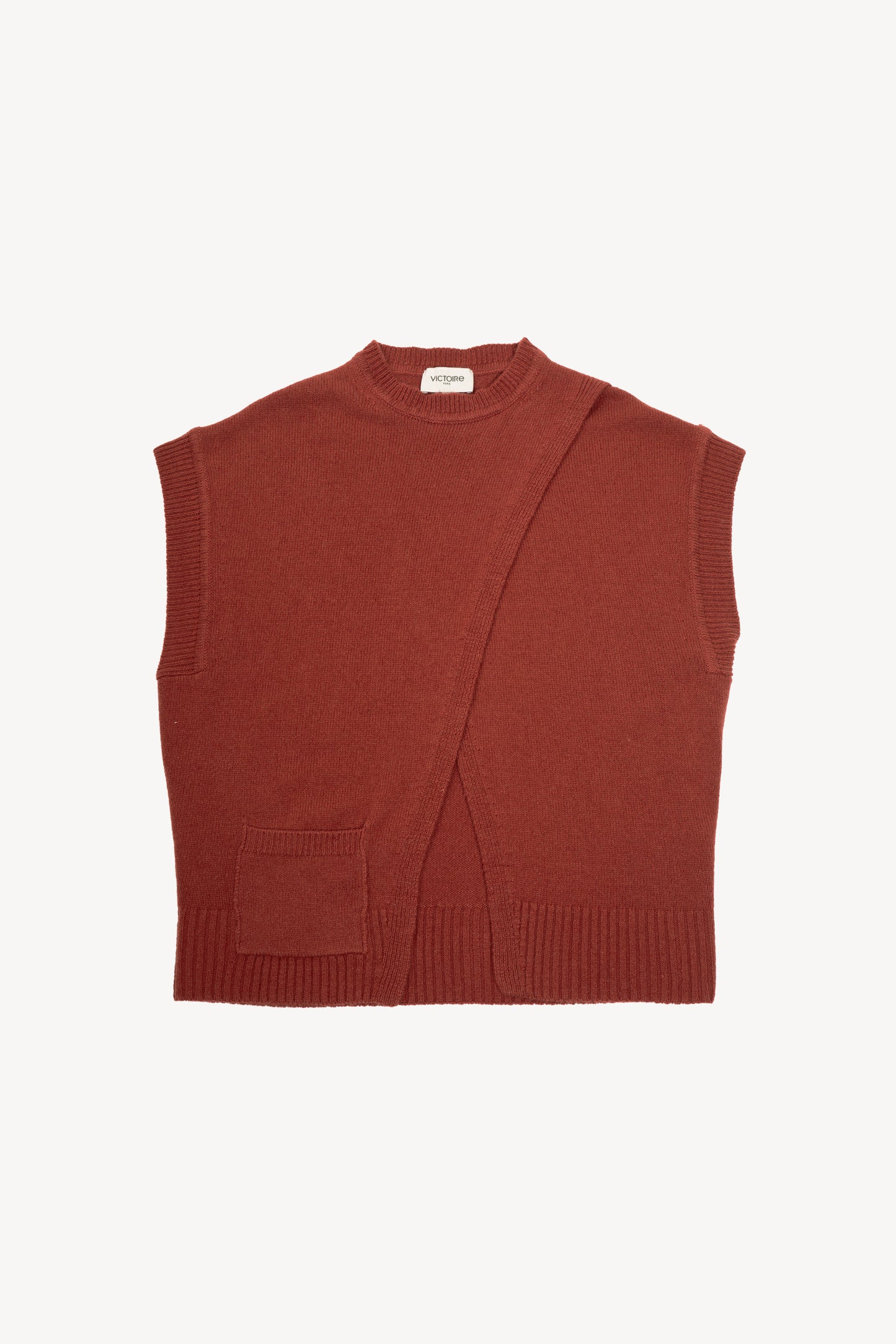 SLEEVELESS RECYCLED CASHMERE BLUSH