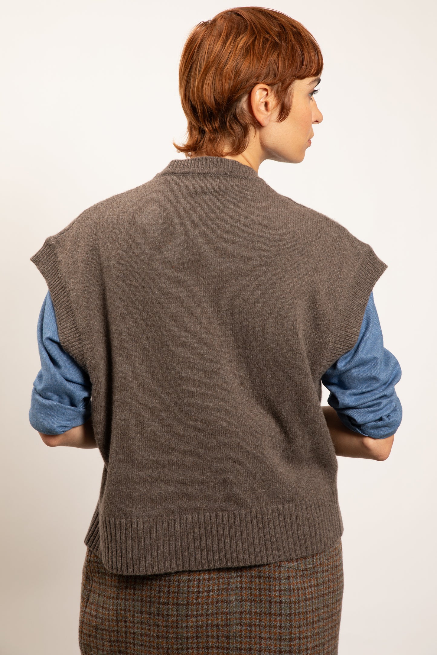 SLEEVELESS RECYCLED CASHMERE VISON