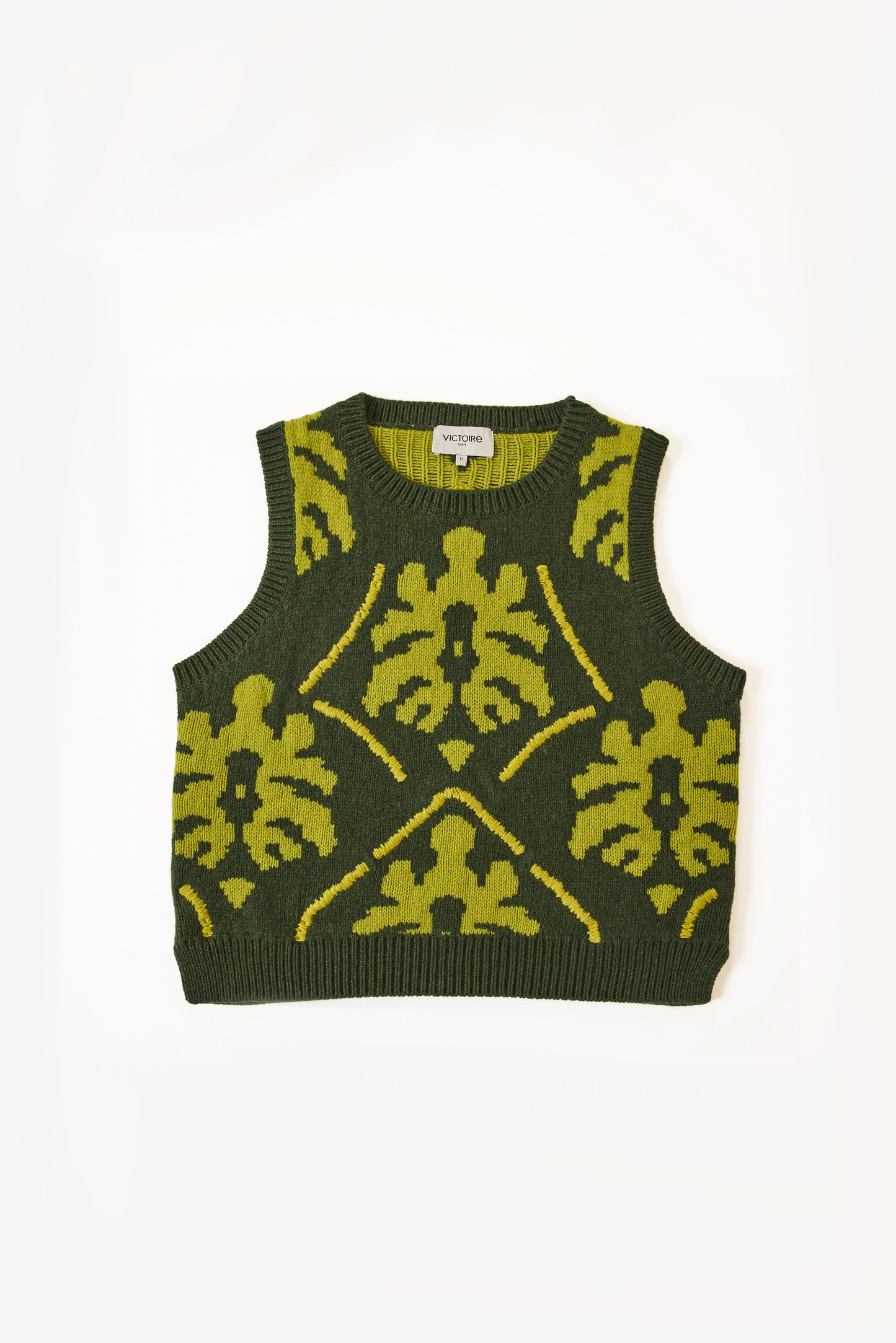 CASHMERE AND WOOL JACQUARD KHAKI