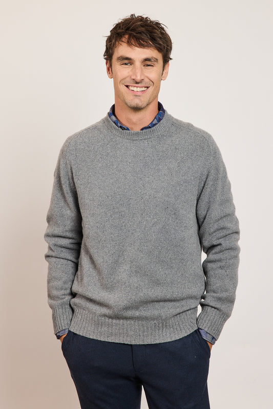 PULL EN CACHEMIRE RECYCLÉ GRIS