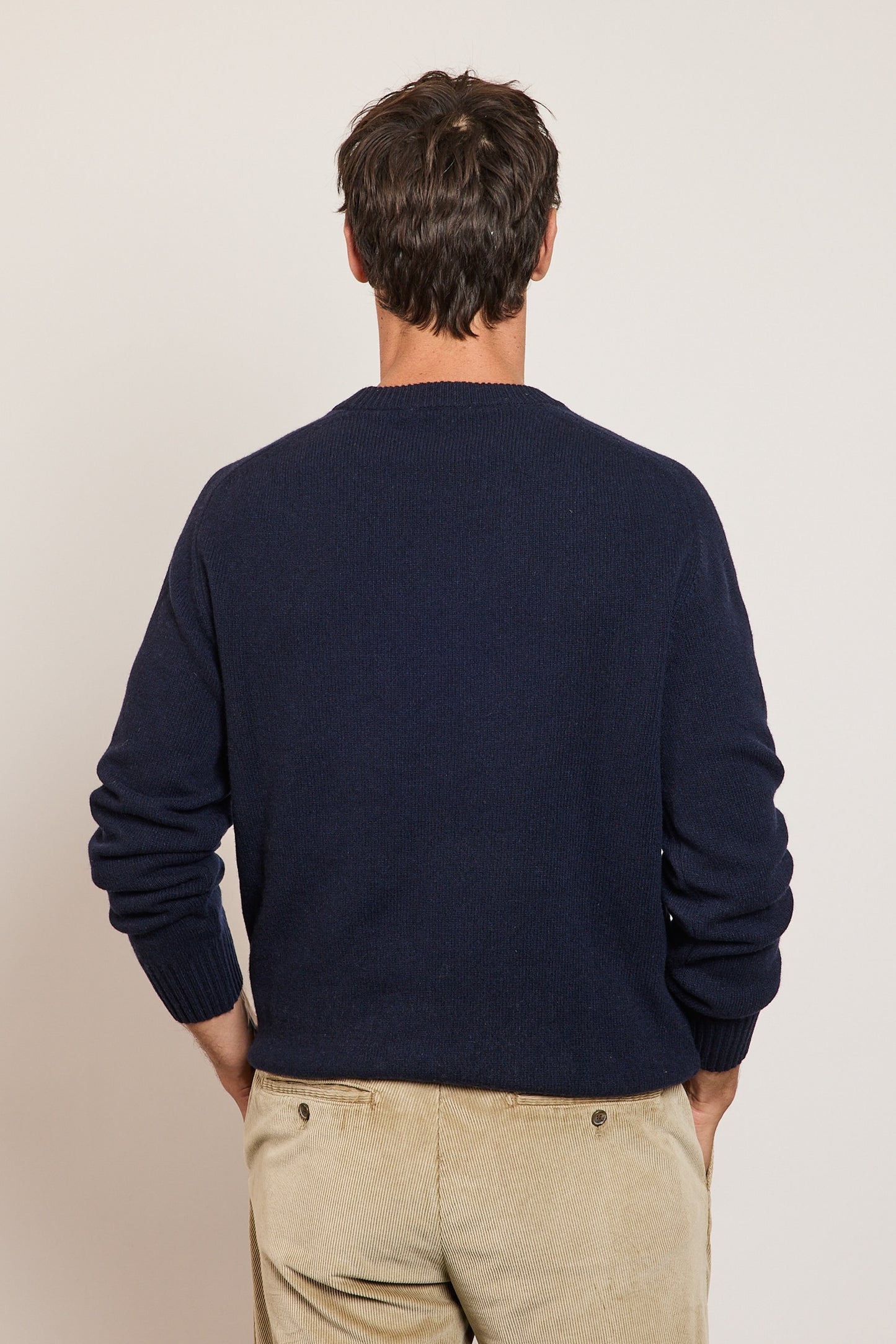 NAVY RECYCLED CASHMERE SWEATER