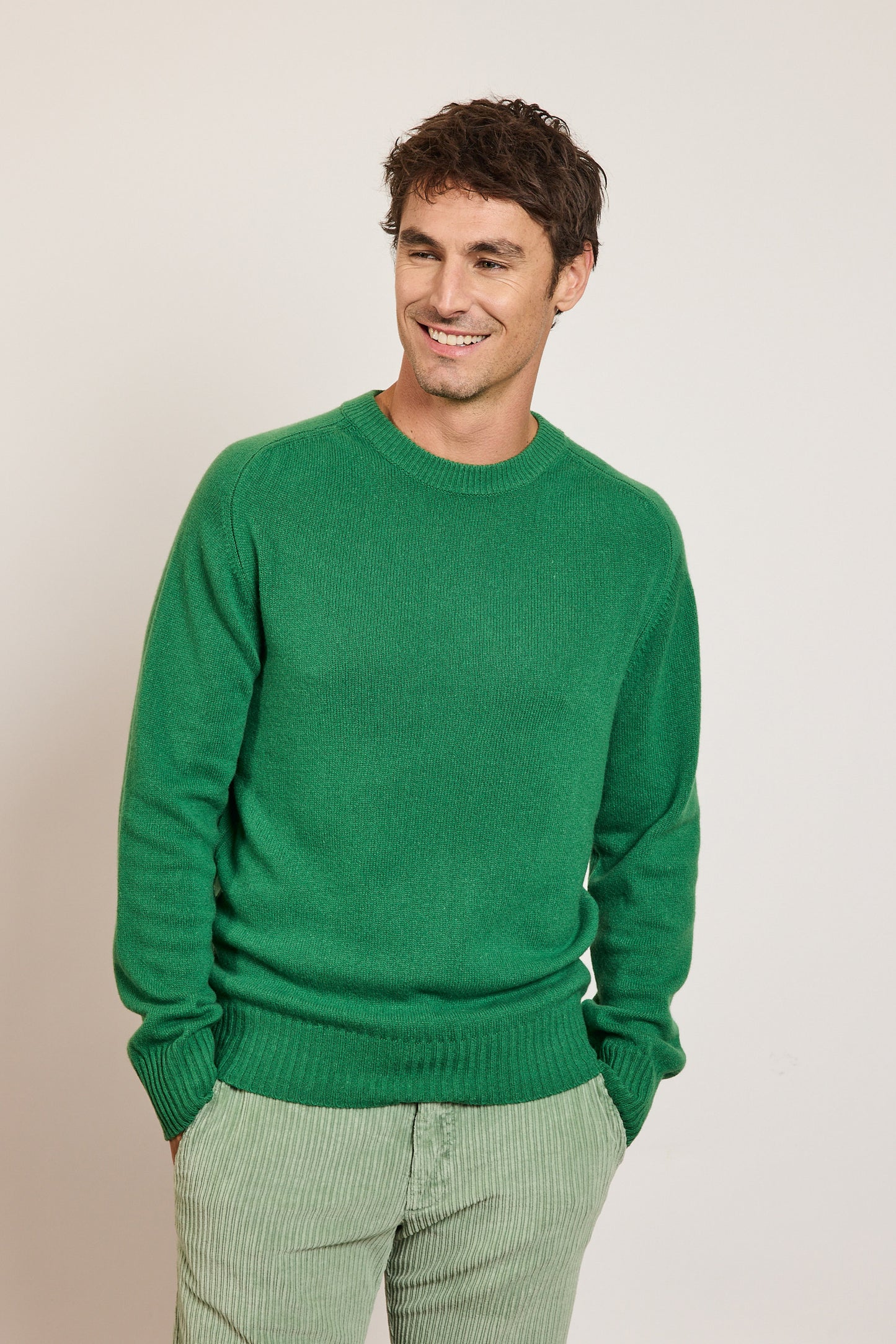 GREEN RECYCLED CASHMERE SWEATER