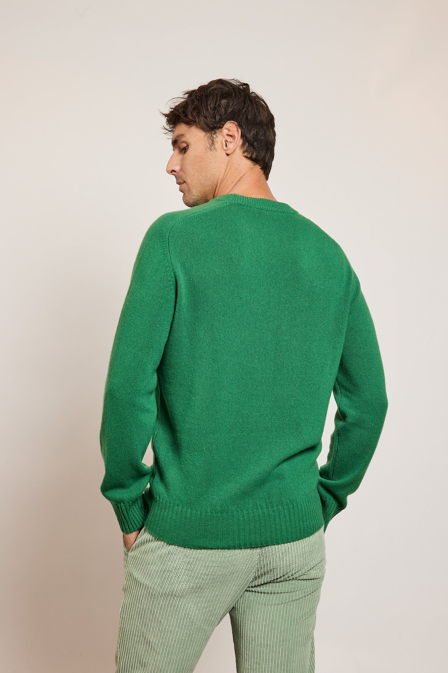 GREEN RECYCLED CASHMERE SWEATER