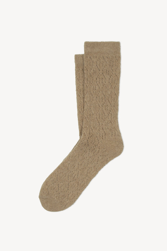 CHAUSSETTES EN MOHAIR BEIGE