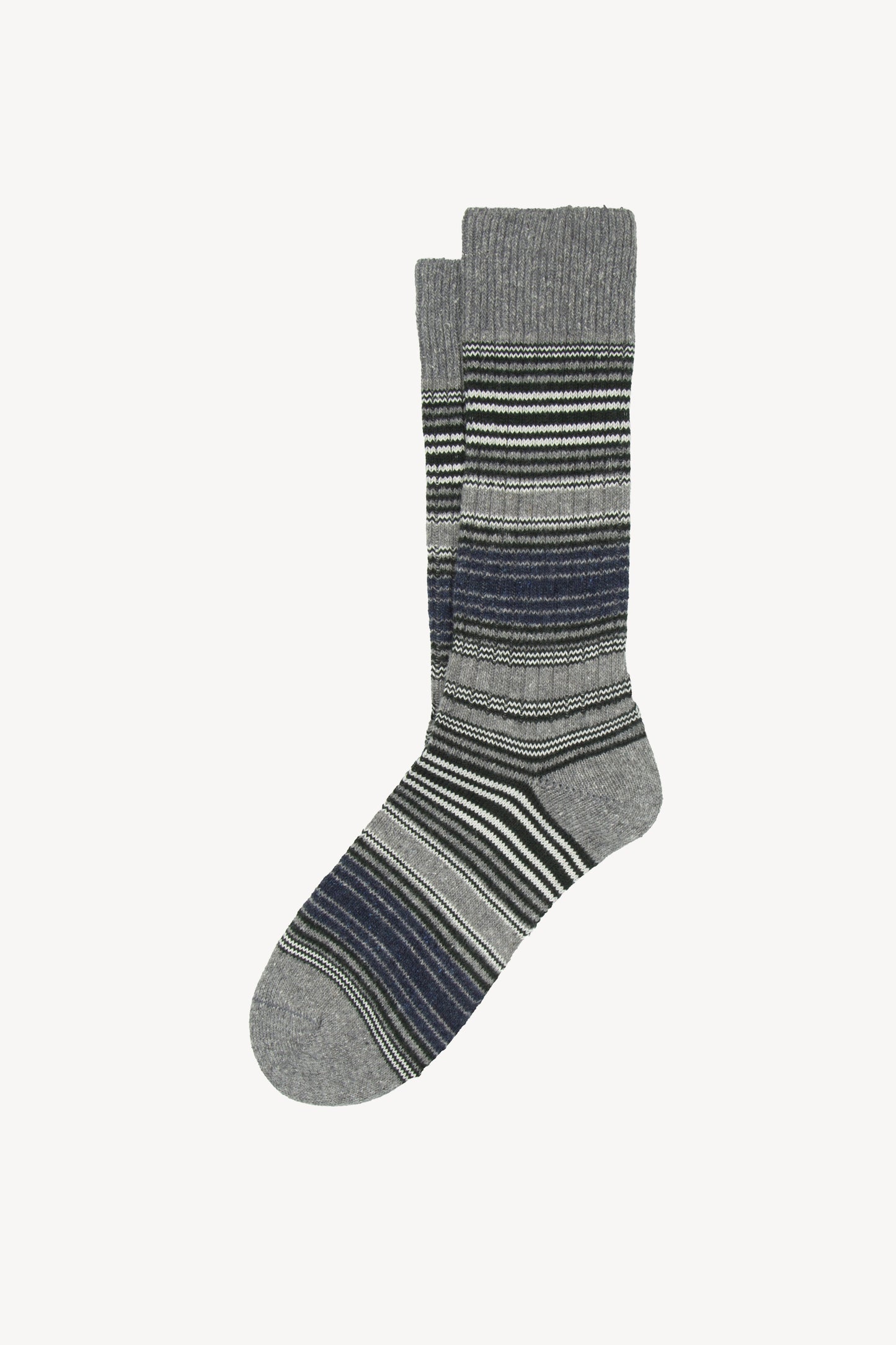 MULTI-STRIPED SOCKS GREY