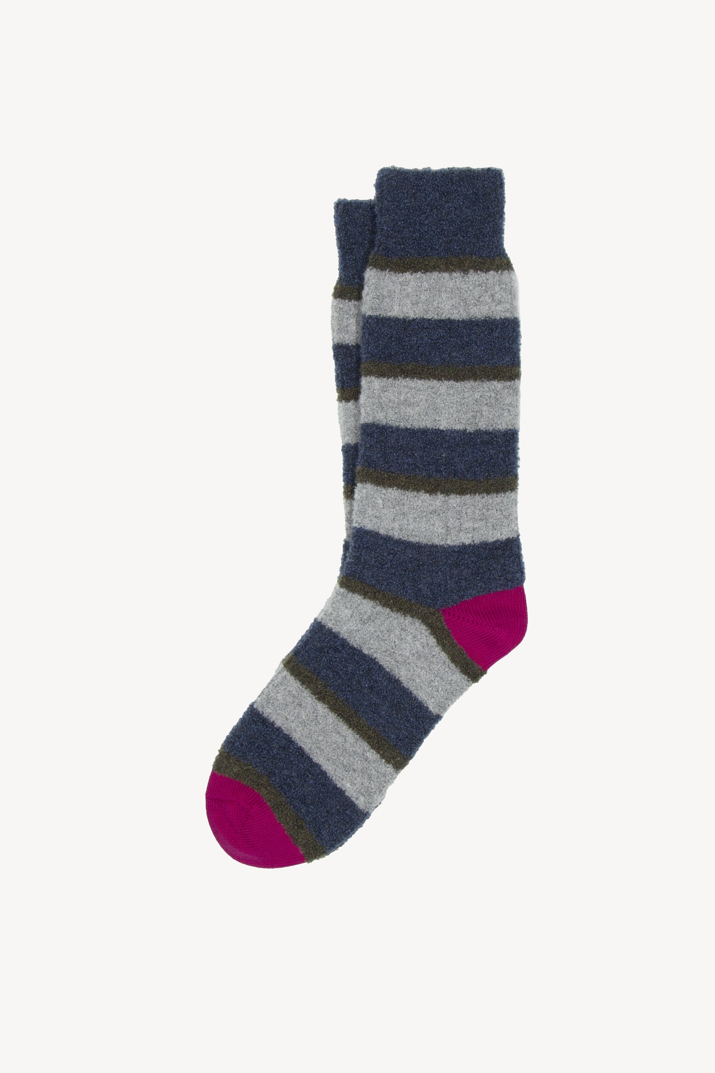 CURLY STRIPED SOCKS DENIM