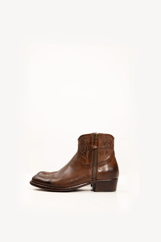 BOOTS EN CUIR CHOCO