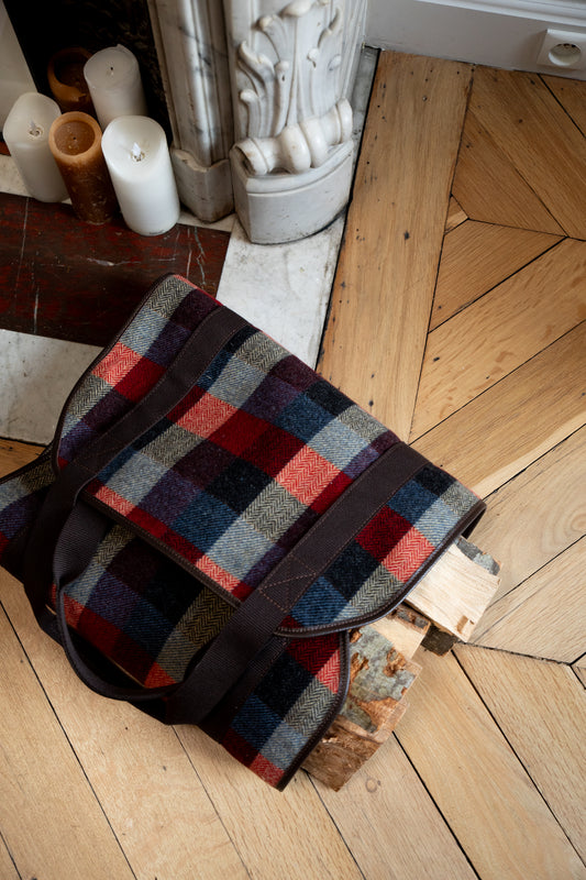 SAC DE BUCHES CARREAUX ROUGE