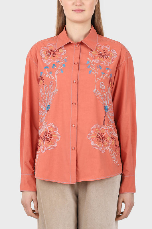 CHEMISE BRODÉE BLUSH