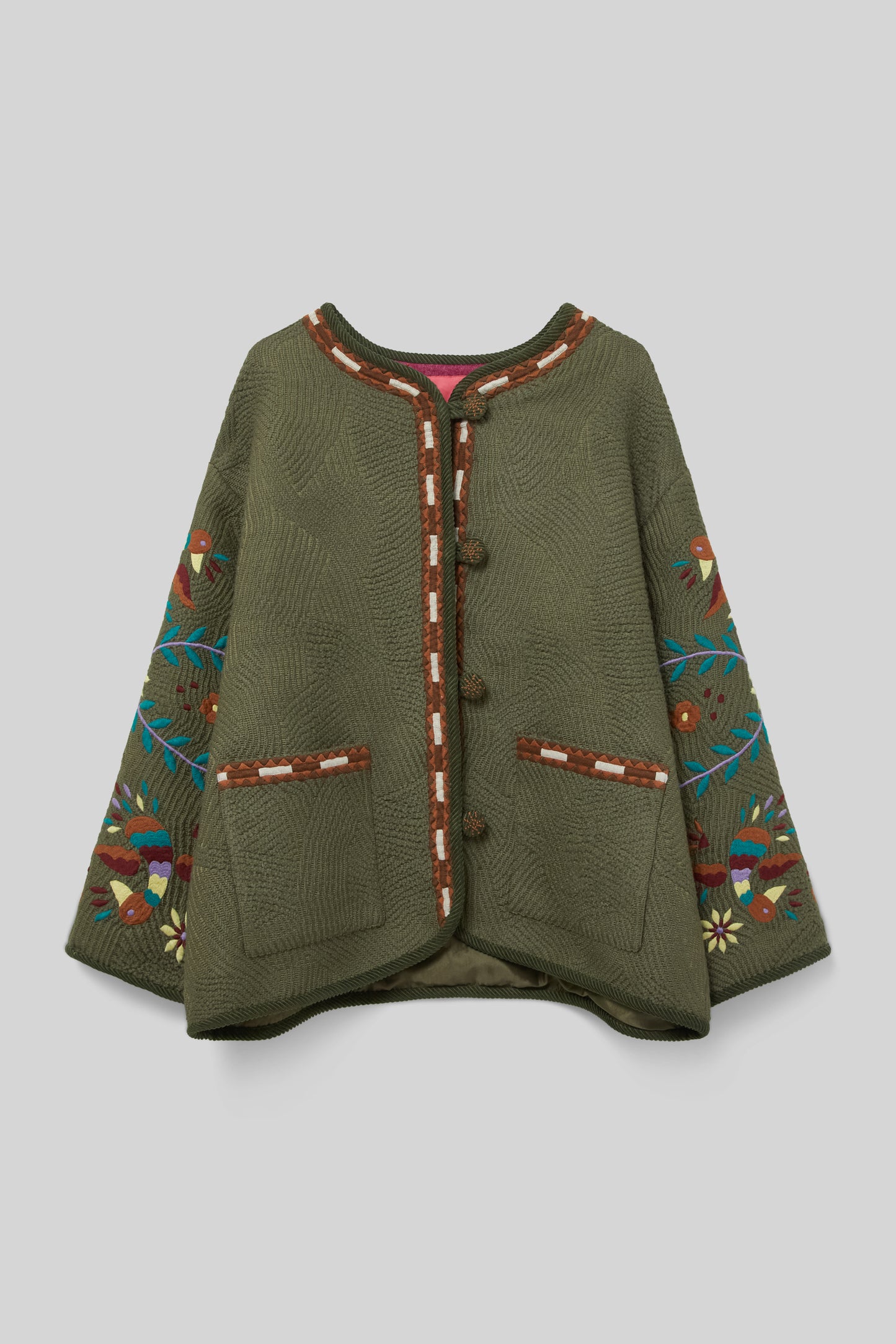 EMBROIDERED JACKET GREEN