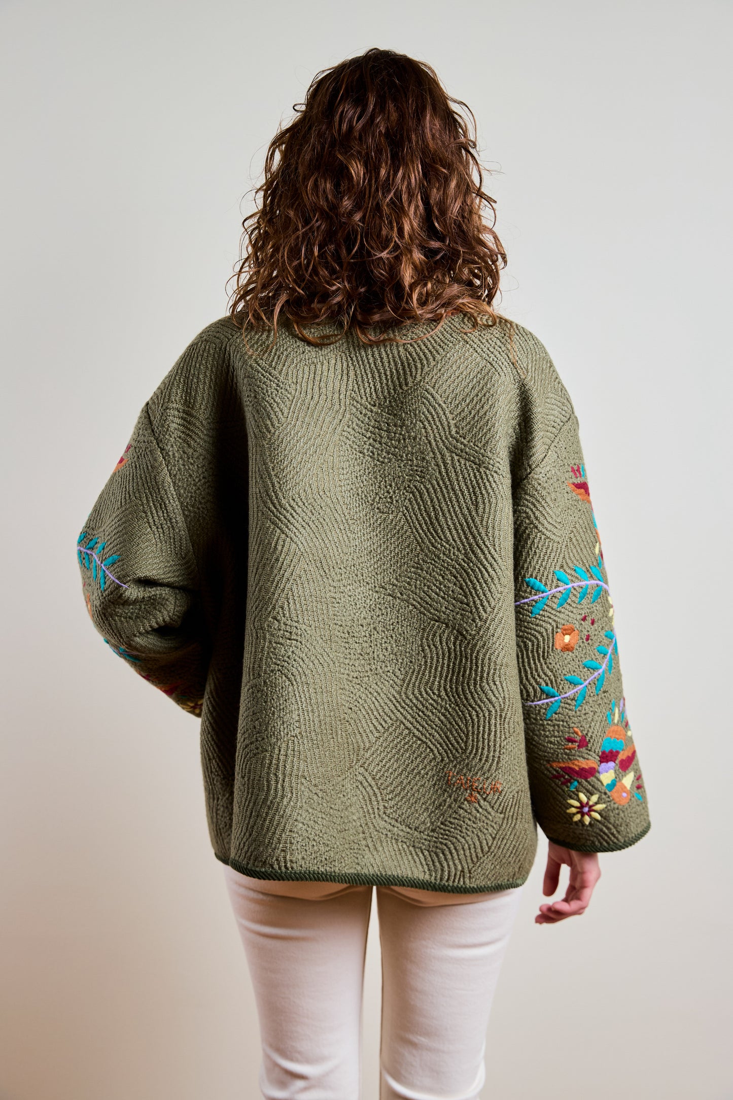 EMBROIDERED JACKET GREEN