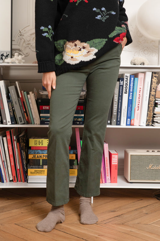 PANTALON EVASÉ PEAU DE PÊCHE PIN