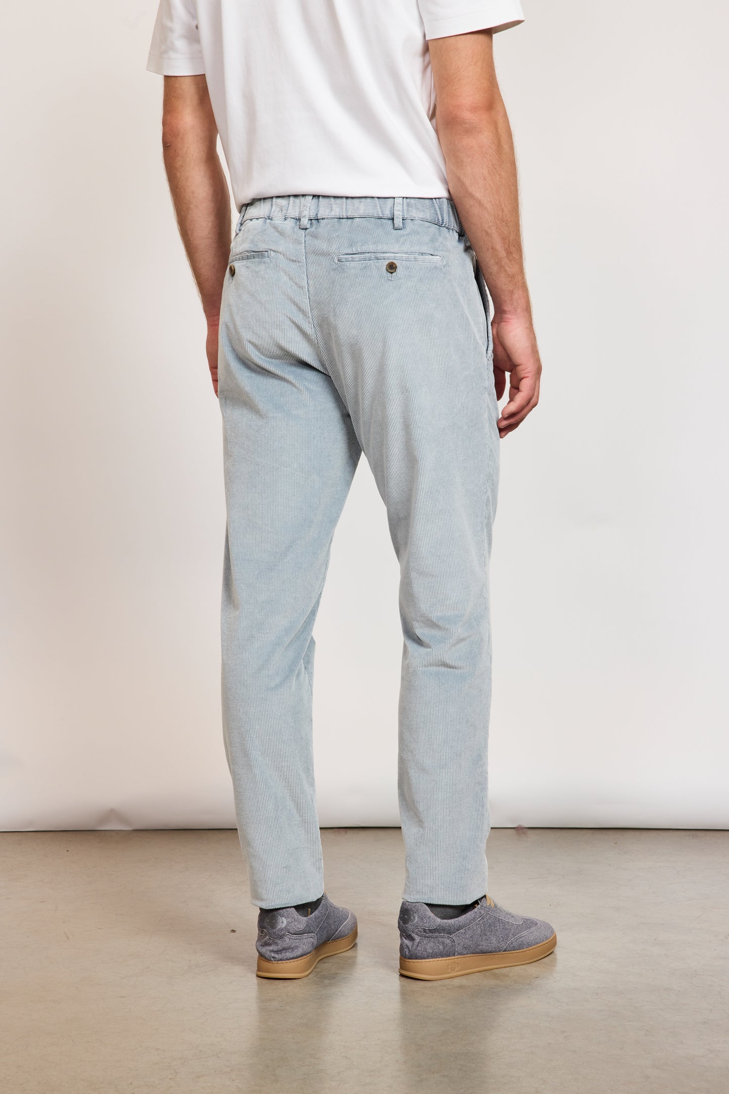 PANTALON VELOURS BLEU
