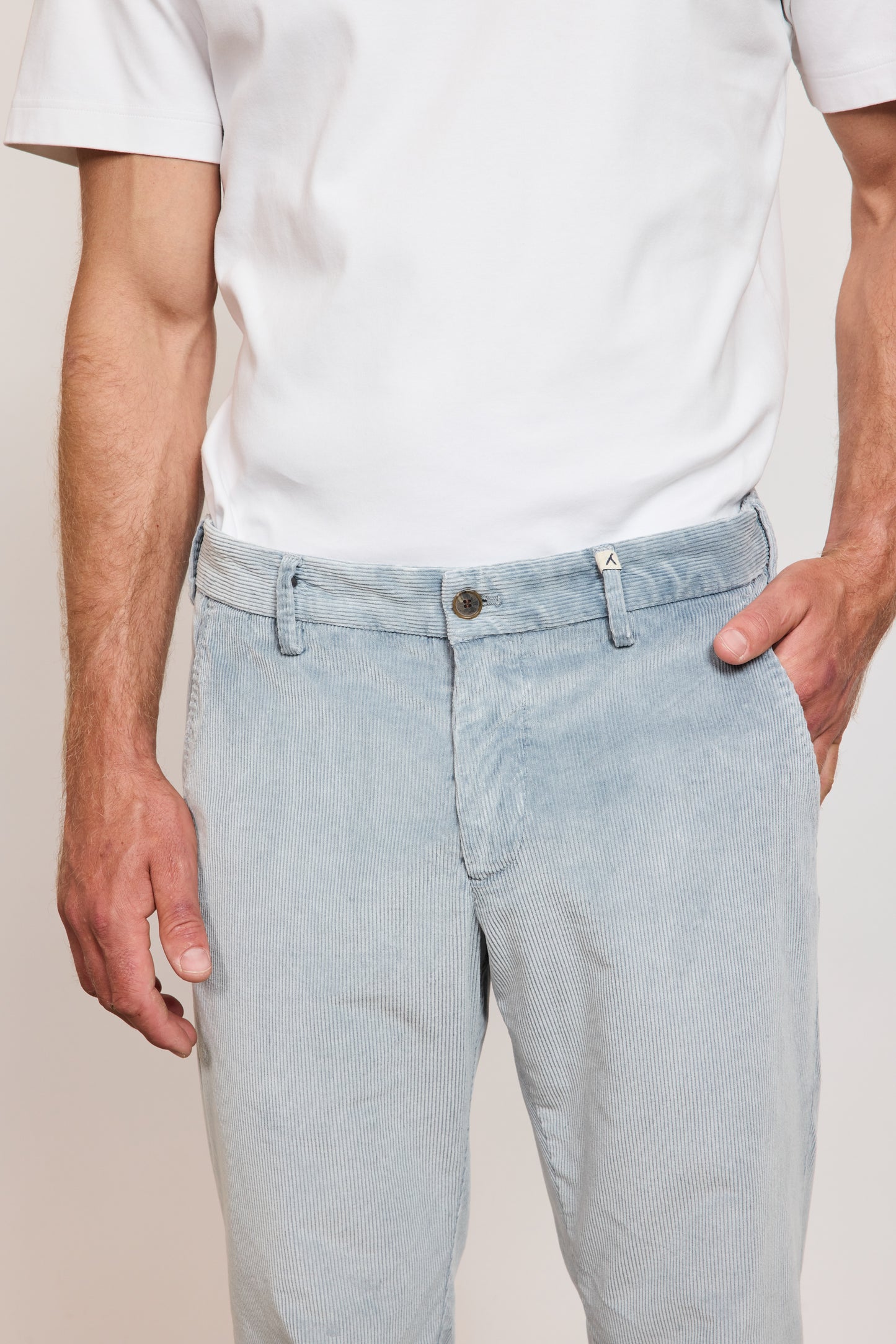 PANTALON VELOURS BLEU