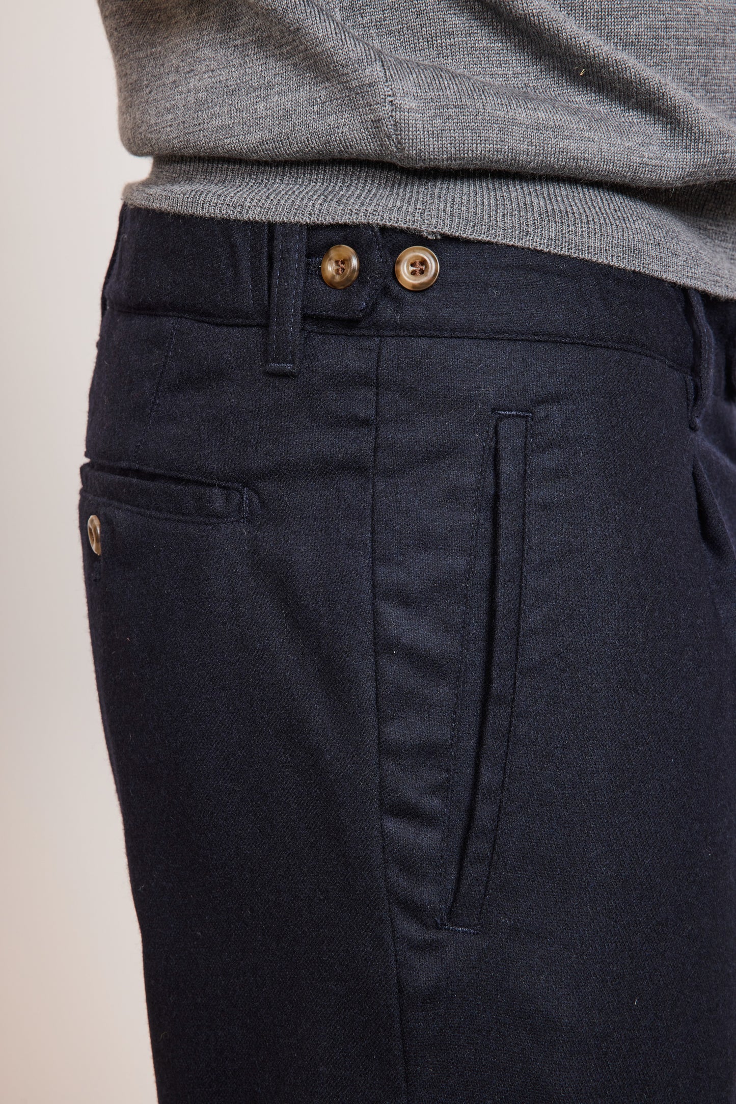 STRAIGHT TROUSERS NAVY