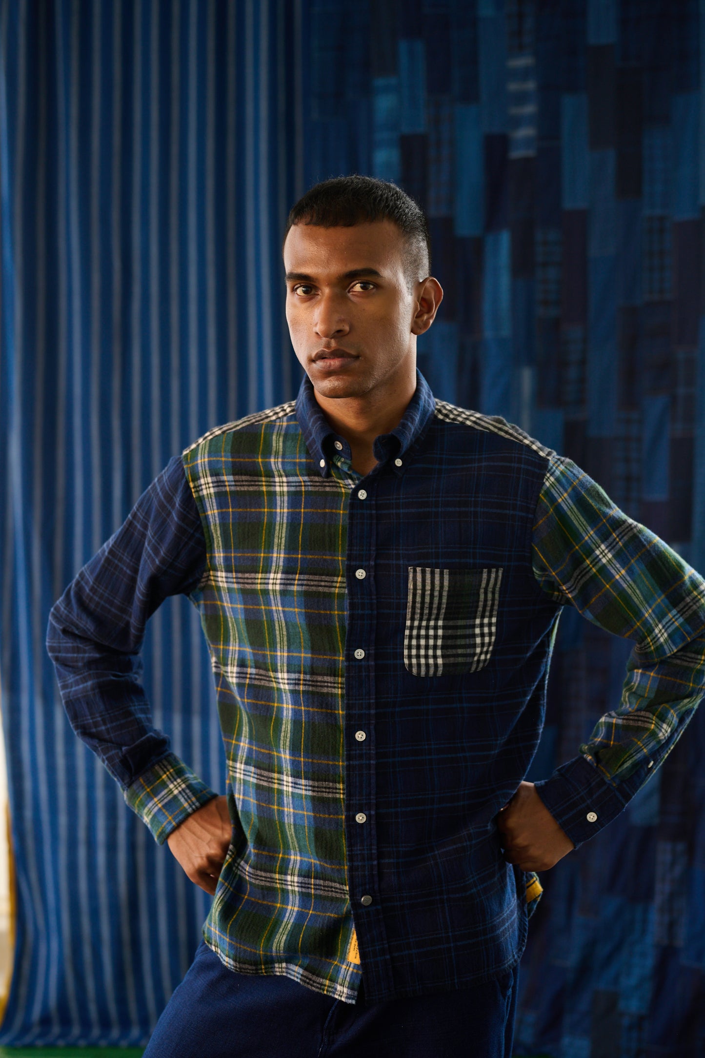 CHEMISE BUTTON DOWN MARINE