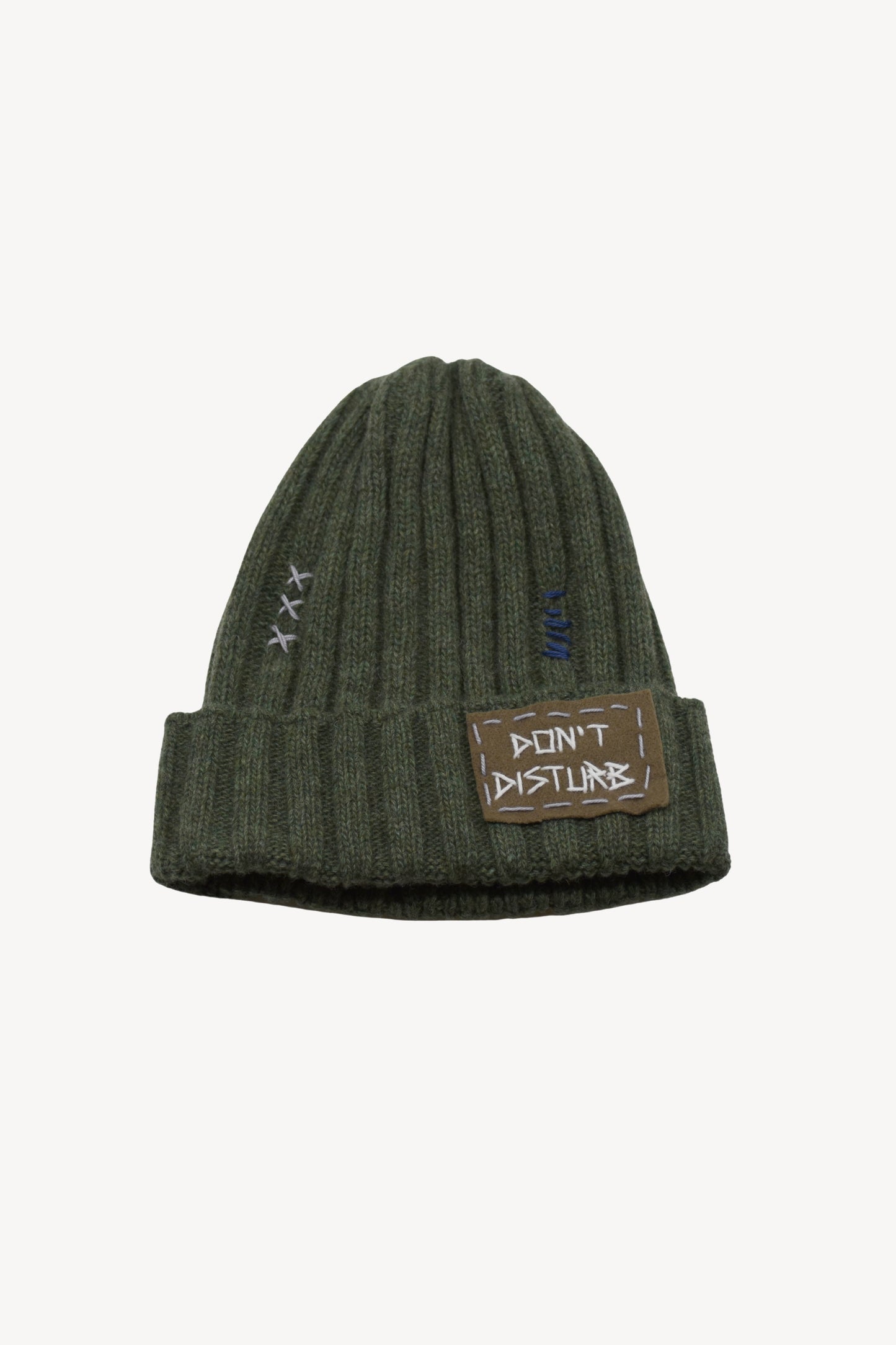 EMBROIDERED HAT + SCARF GREEN