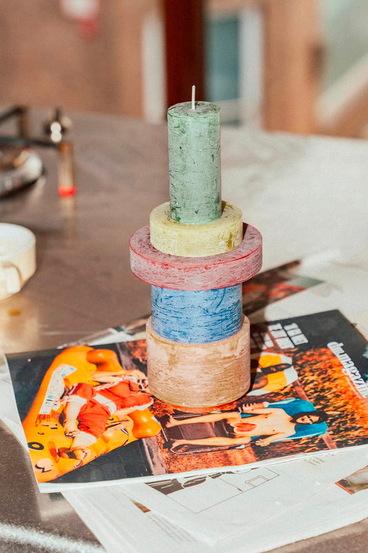 BOUGIE 5 PIÈCES BLEU