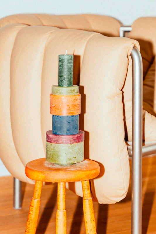 BOUGIE 6 PIÈCES MULTICOLORE