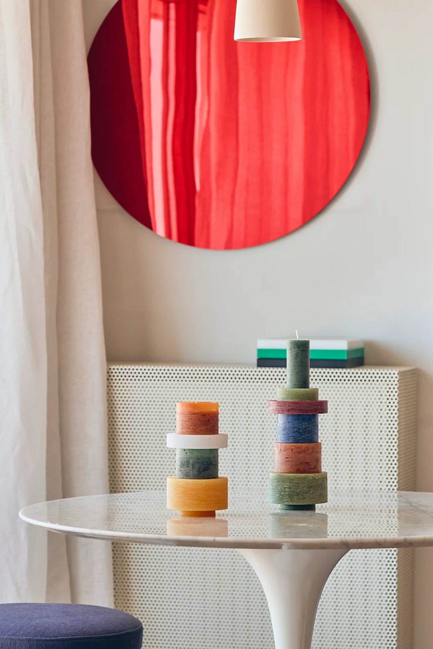 6-PIECE CANDLE MULTICOLORE