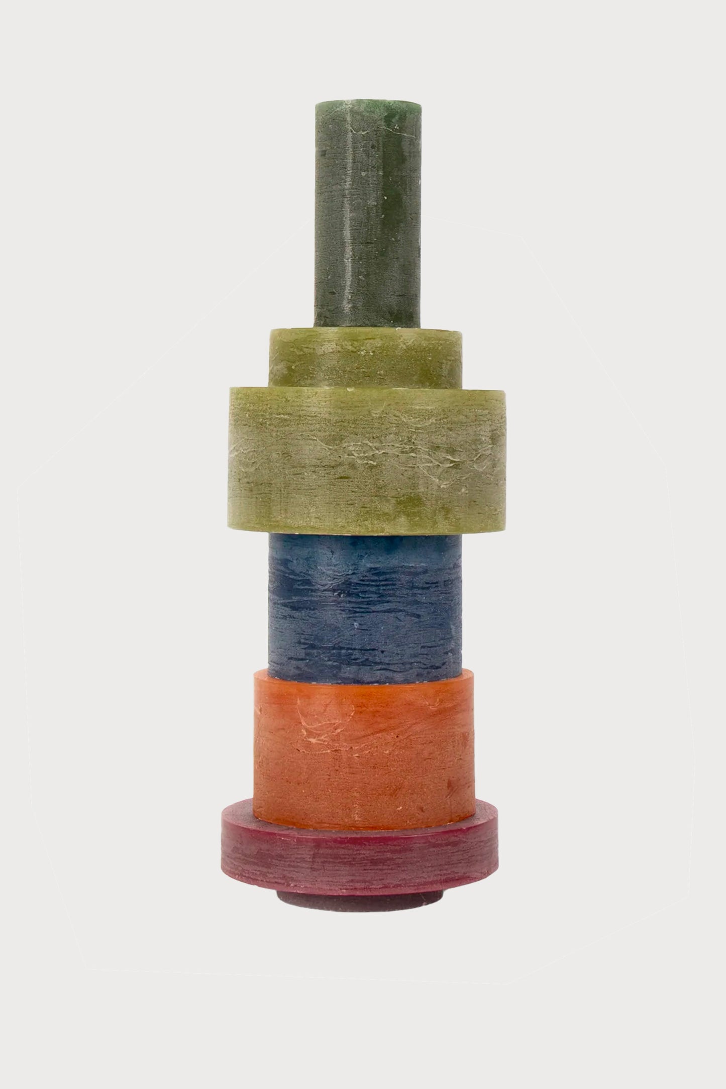 6-PIECE CANDLE MULTICOLORE