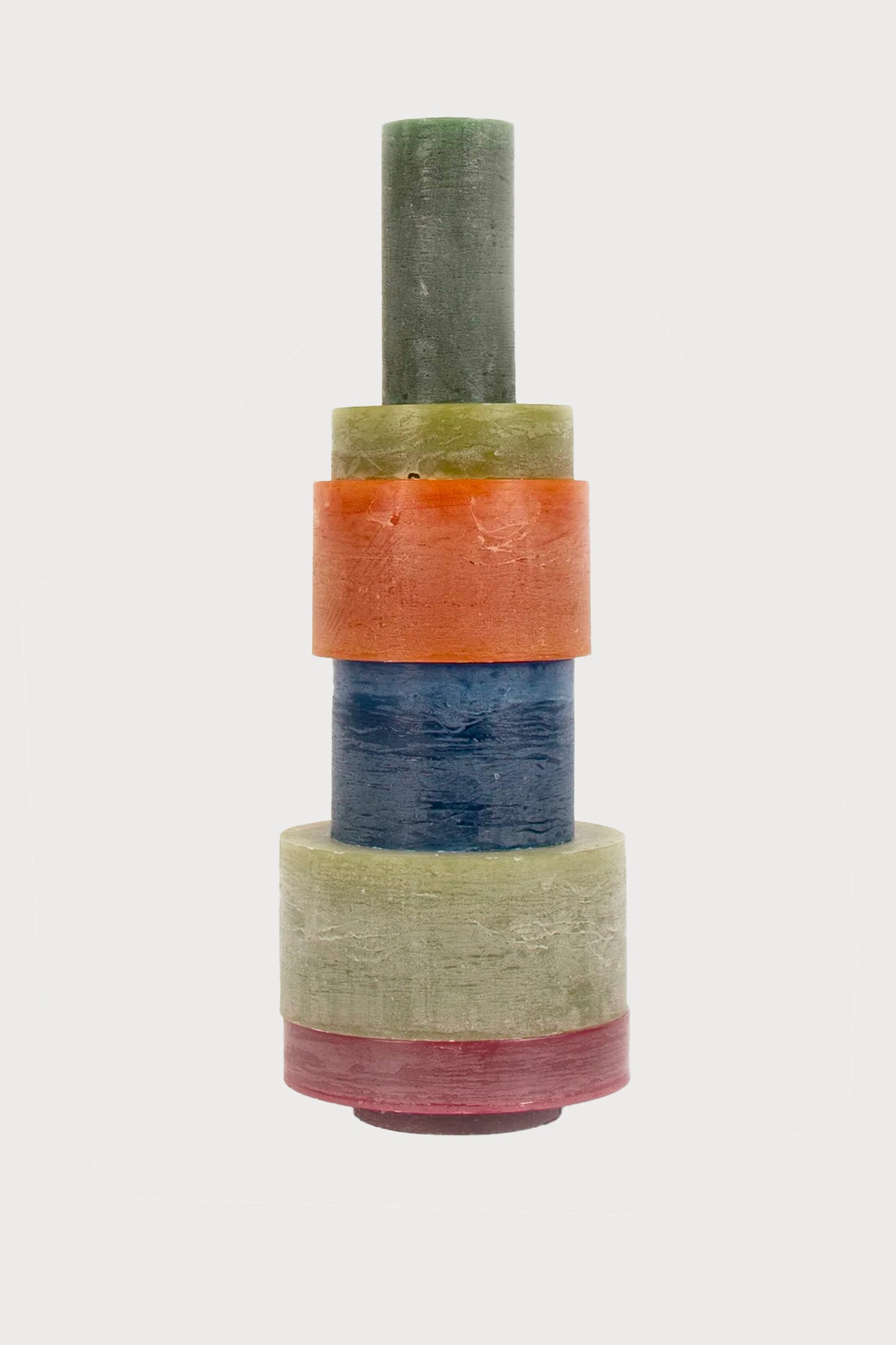 6-PIECE CANDLE MULTICOLORE