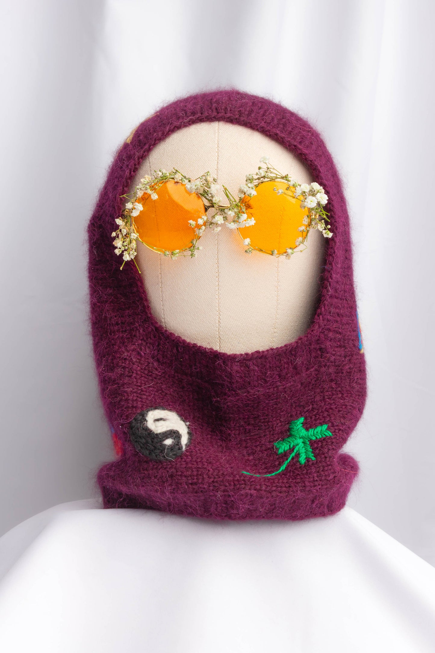 CAGOULE BRODÉE EN ALPAGA PRUNE