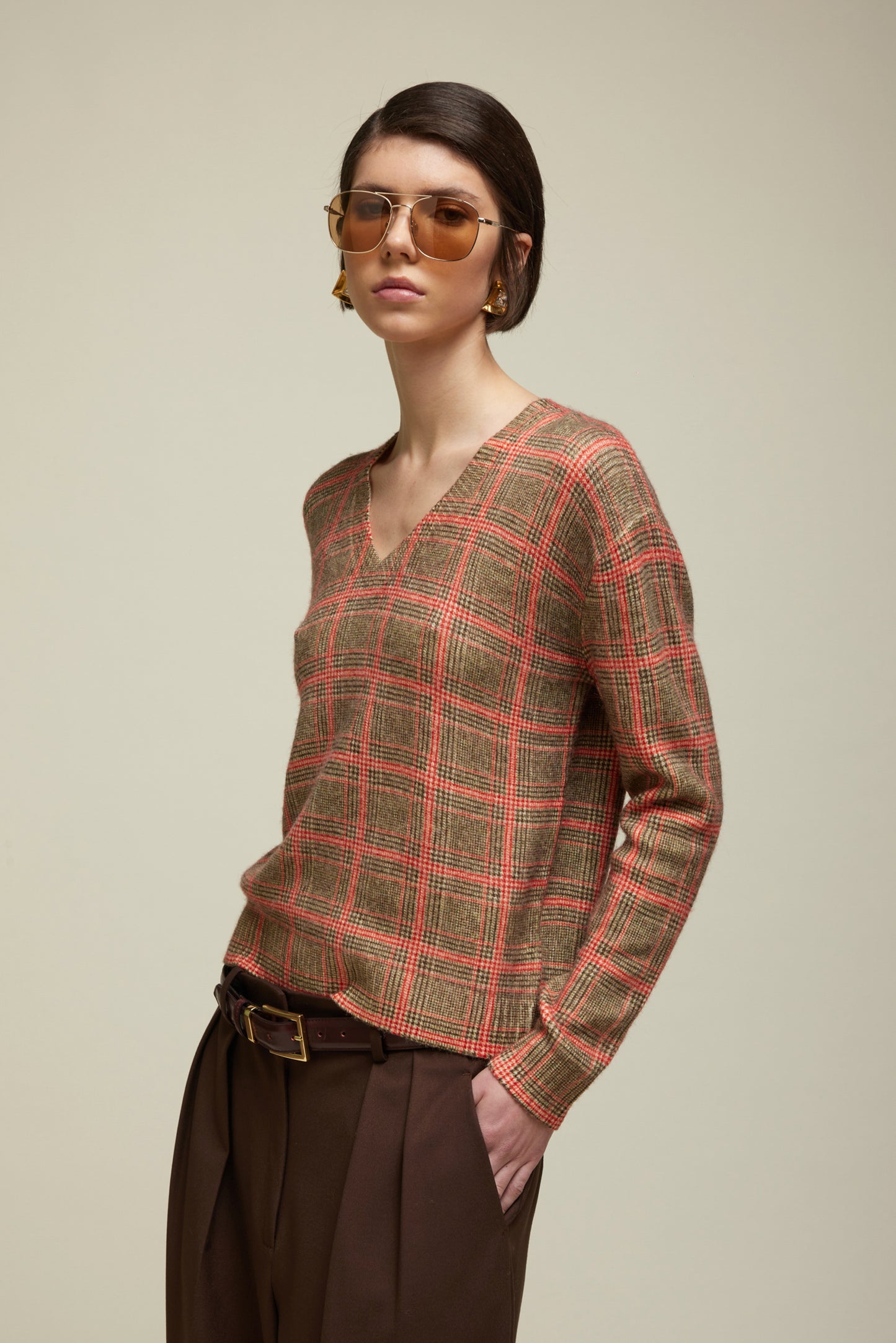 PRINCE OF WALES CHECK V COCOA