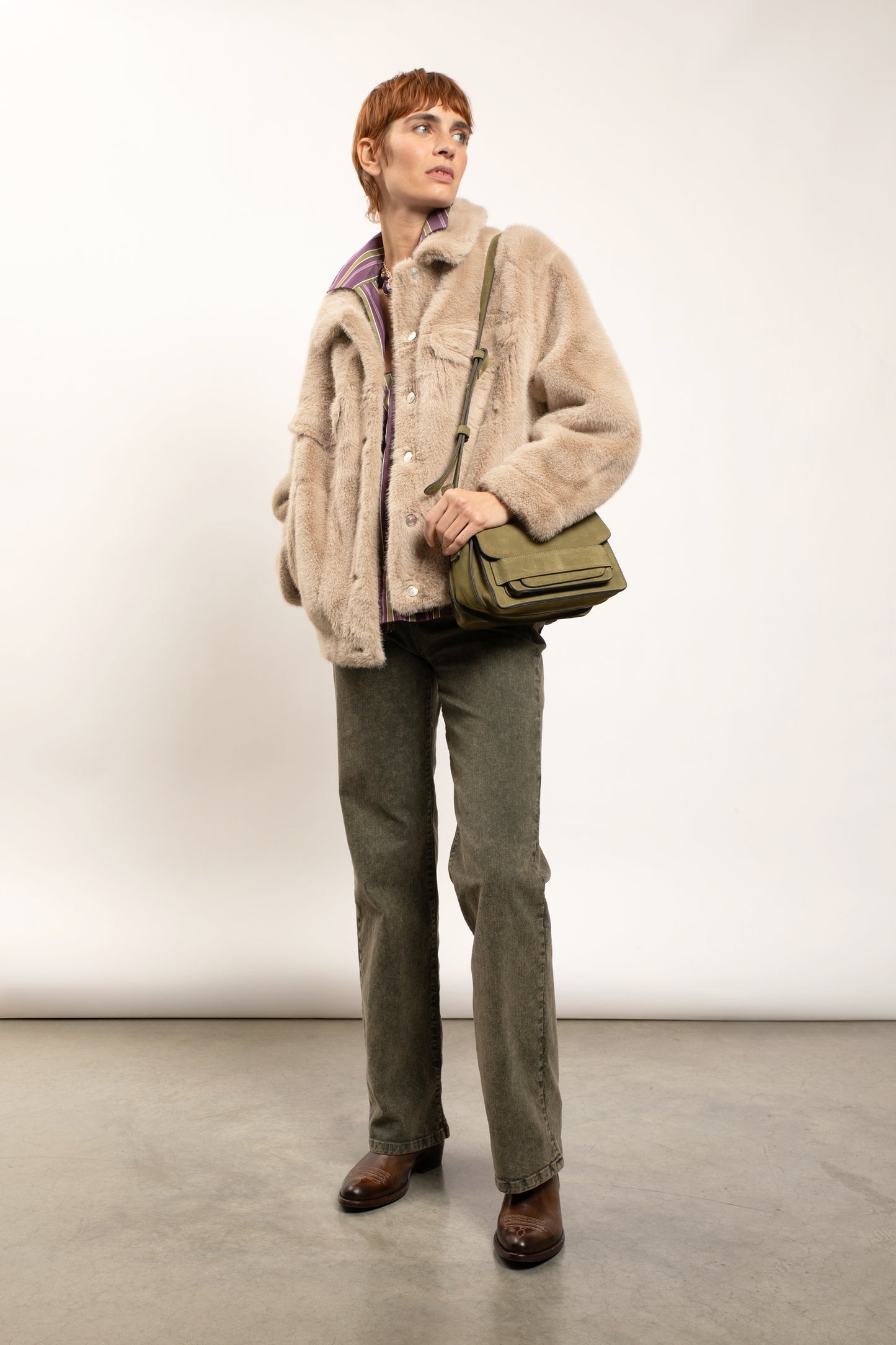 LARGE WASHED JEANS GREEN