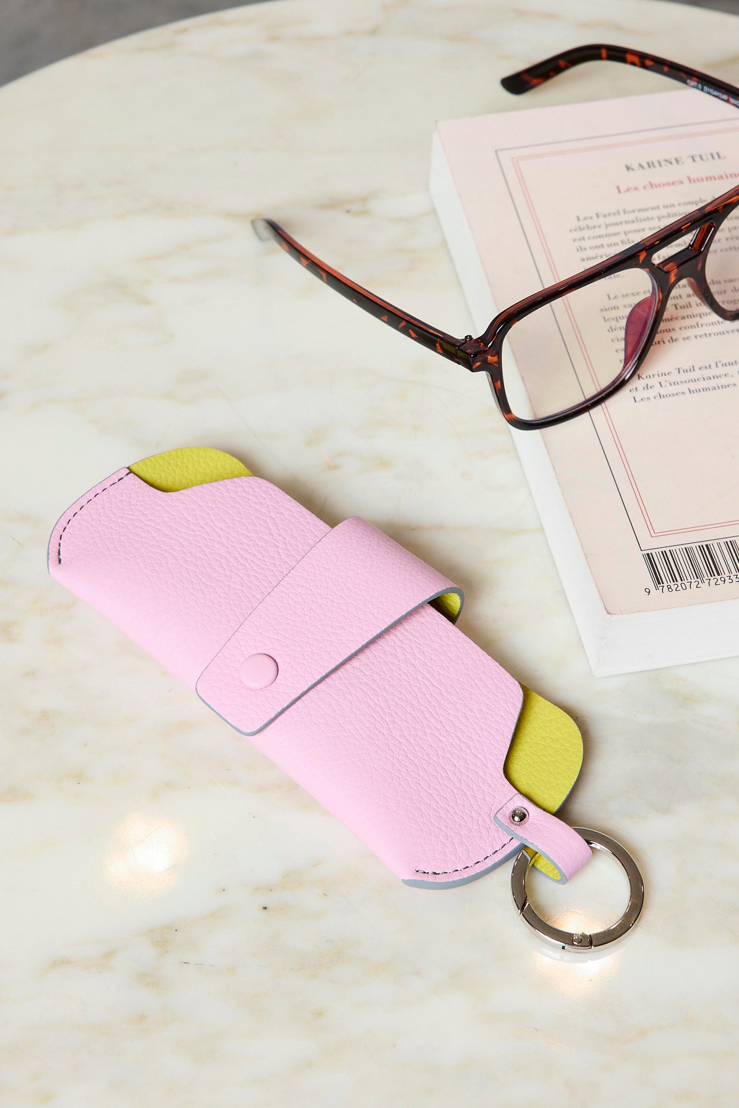 GLASSES HOLDER PINK-YELLOW