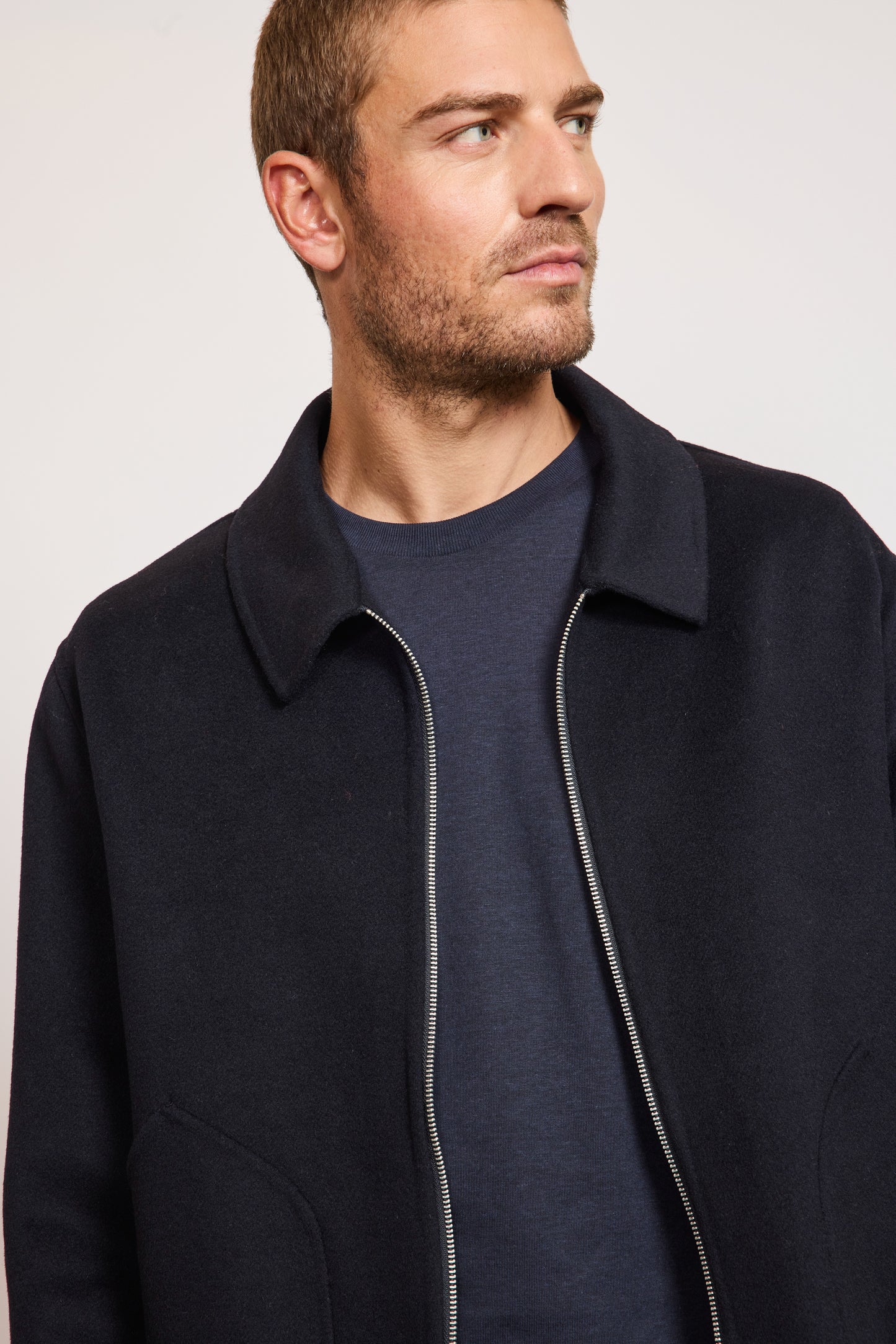 ZIPPED JACKET NAVY