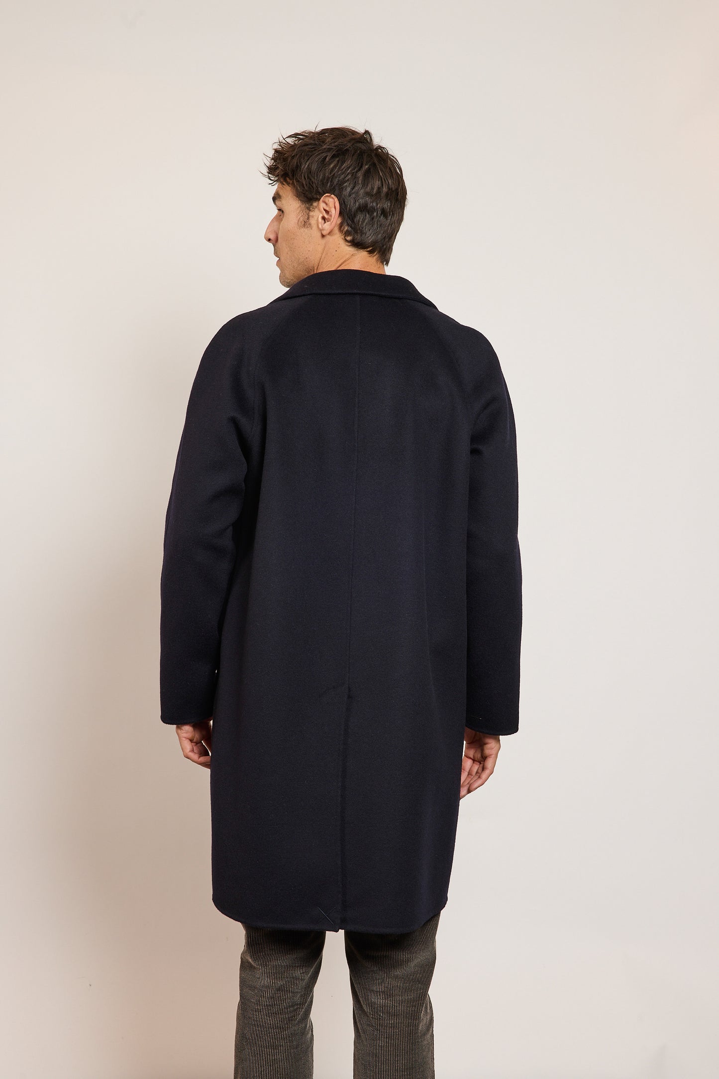 MANTEAU EN LAINE MARINE