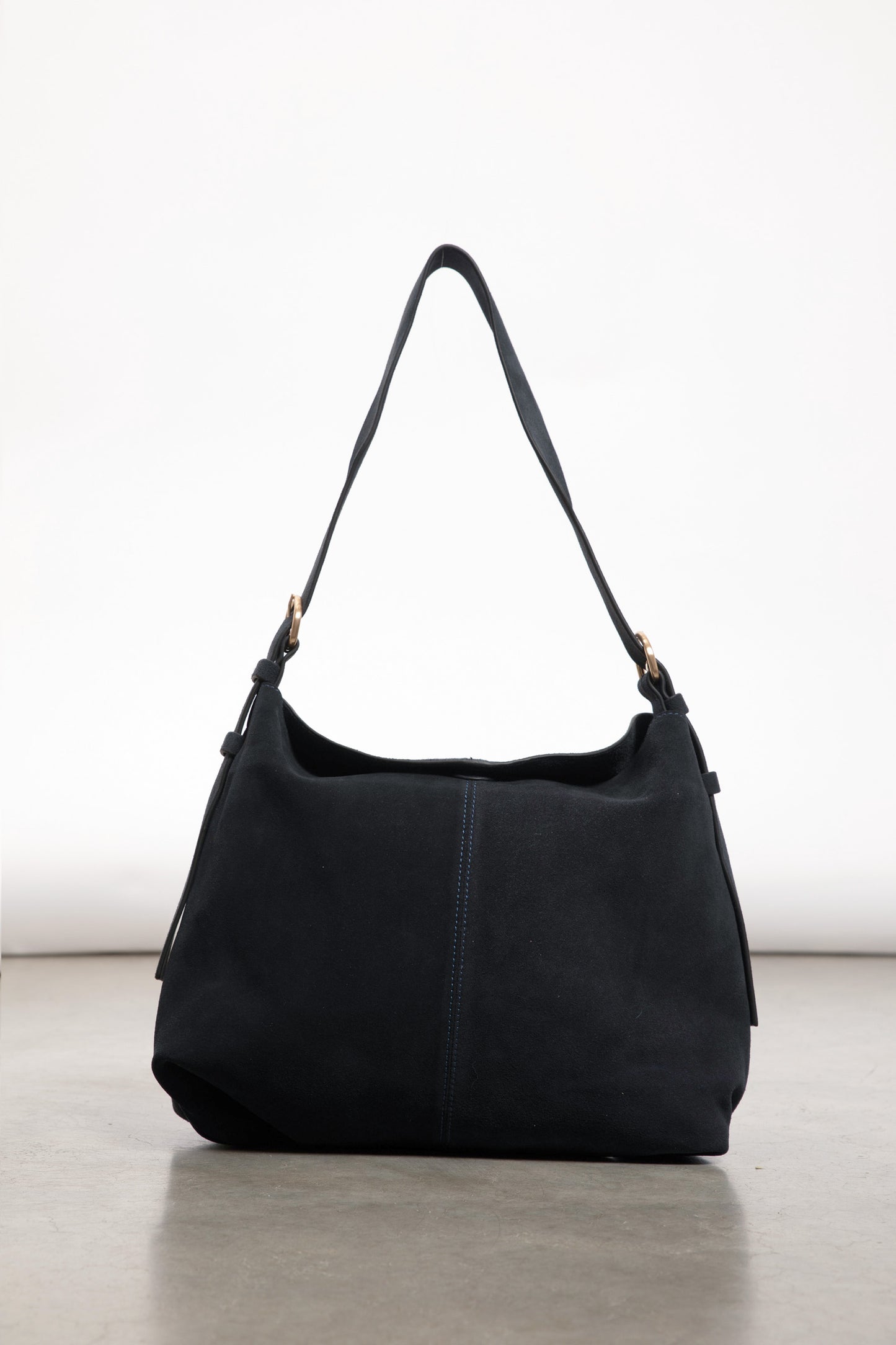 SUEDE MESSENGER BAG NAVY