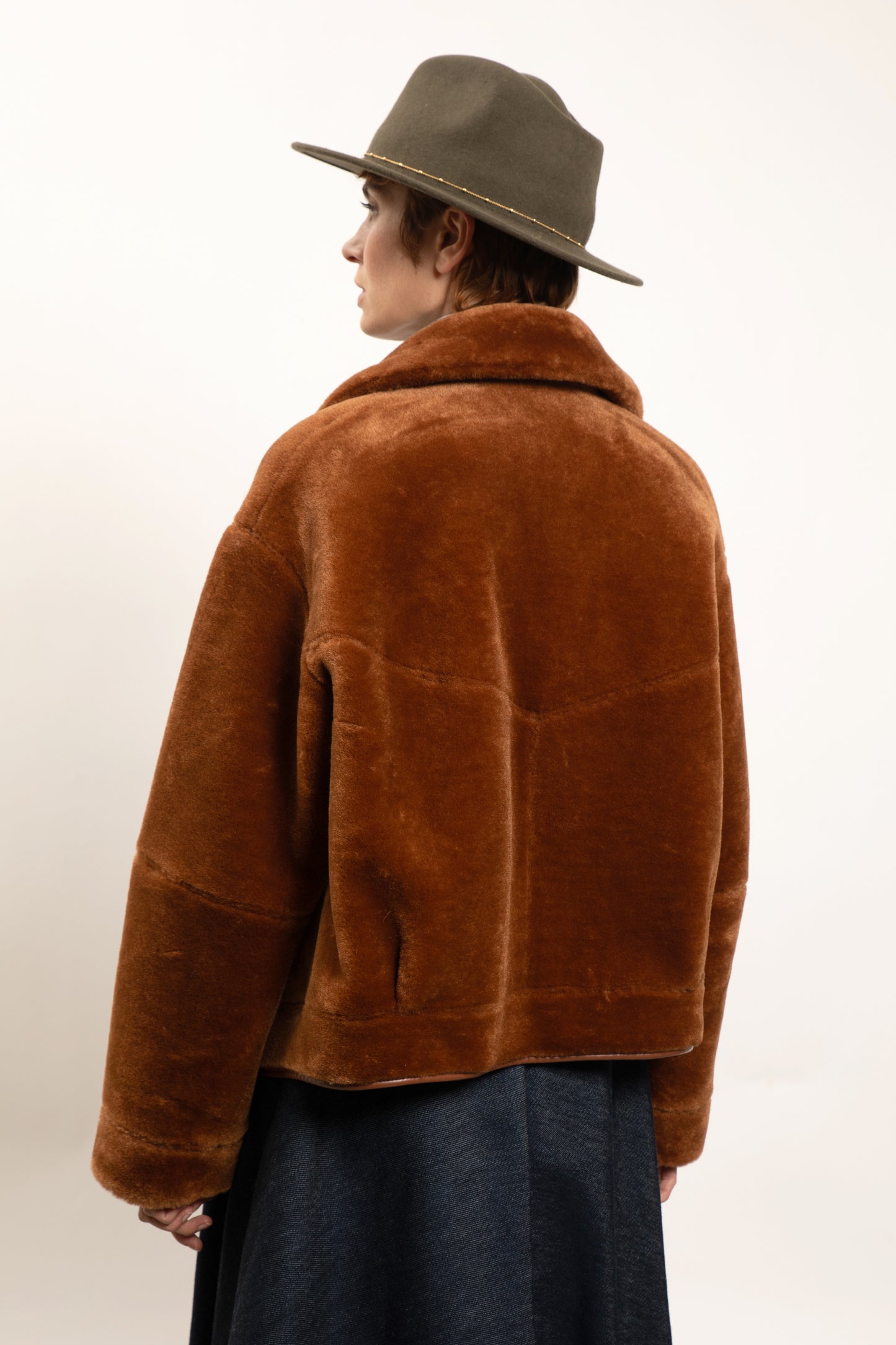REVERSIBLE FAUX FUR JACKET SQUIRREL