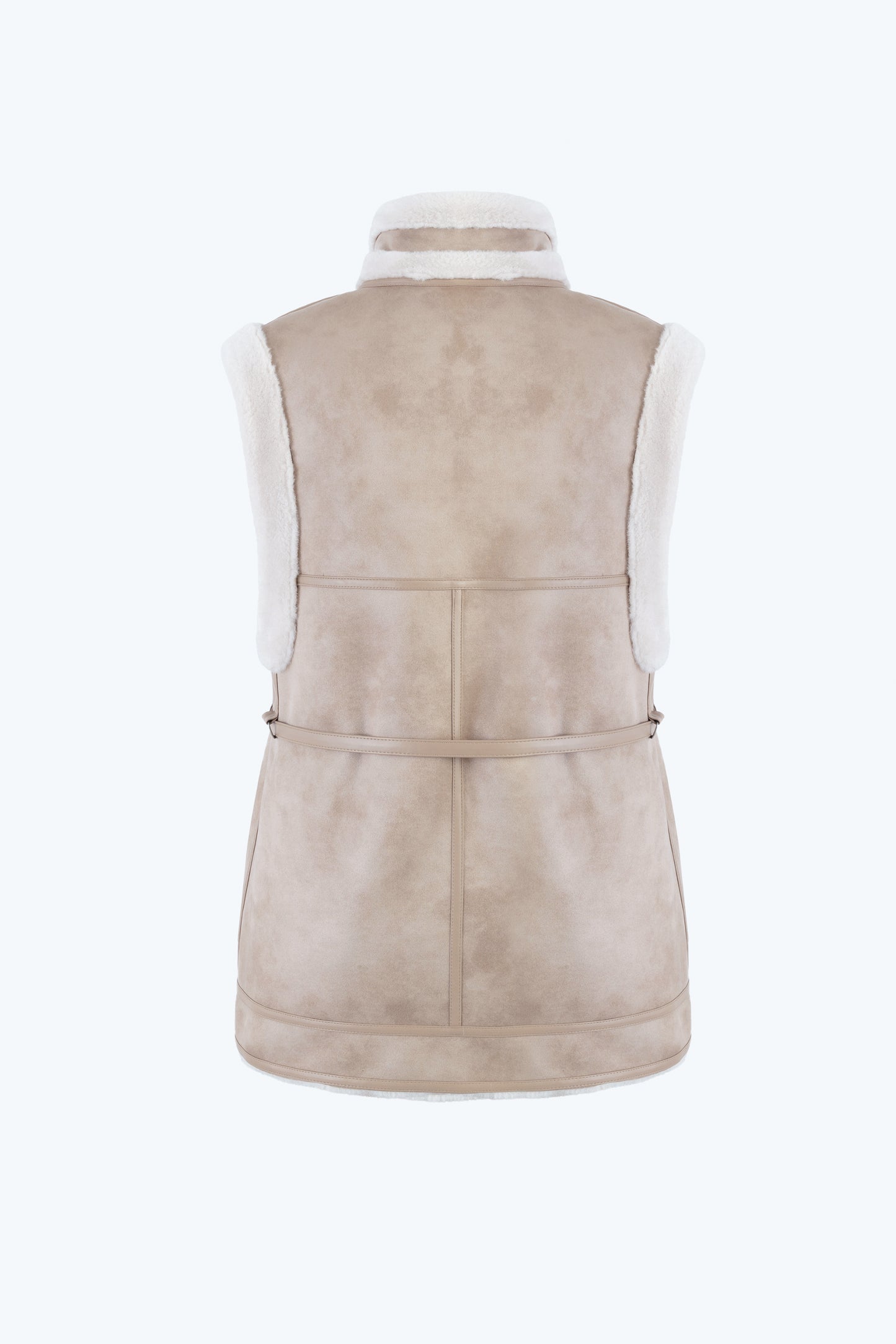 REVERSIBLE FAUX FUR JACKET OFF-WHITE