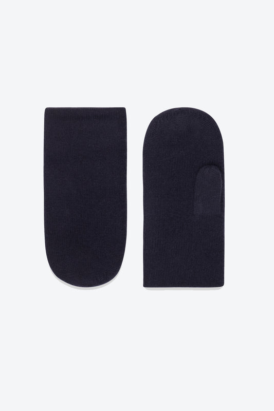 CASHMERE MITTENS NAVY