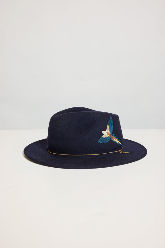 CHAPEAU BRODÉ AIGLE MARINE
