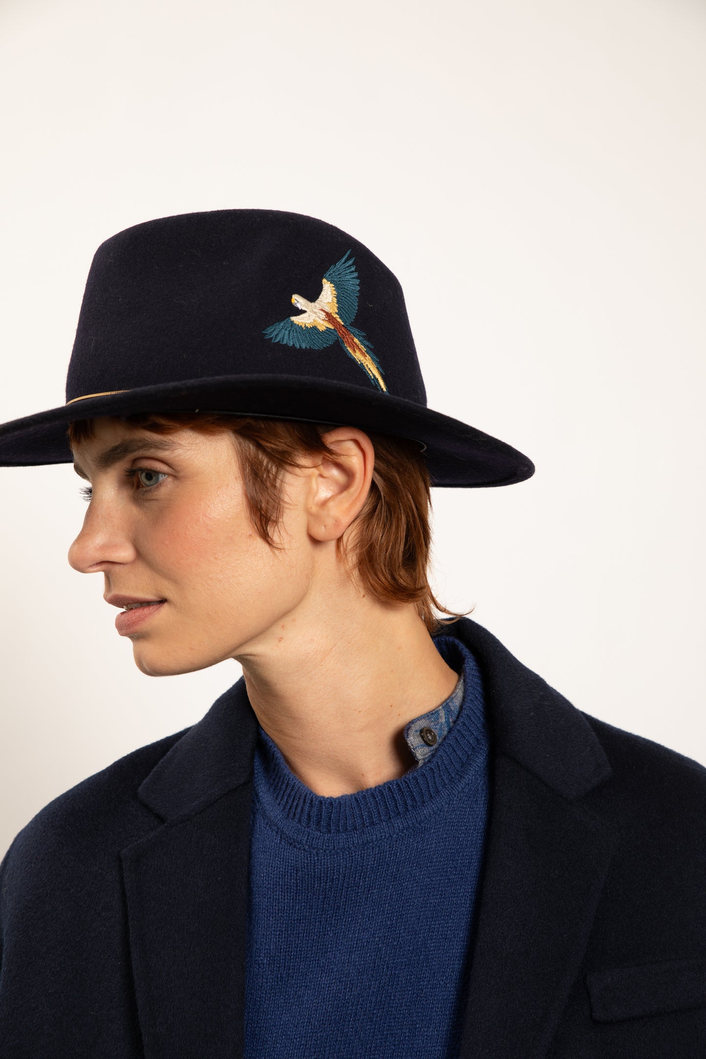 EMBRODERED EAGLE HAT NAVY