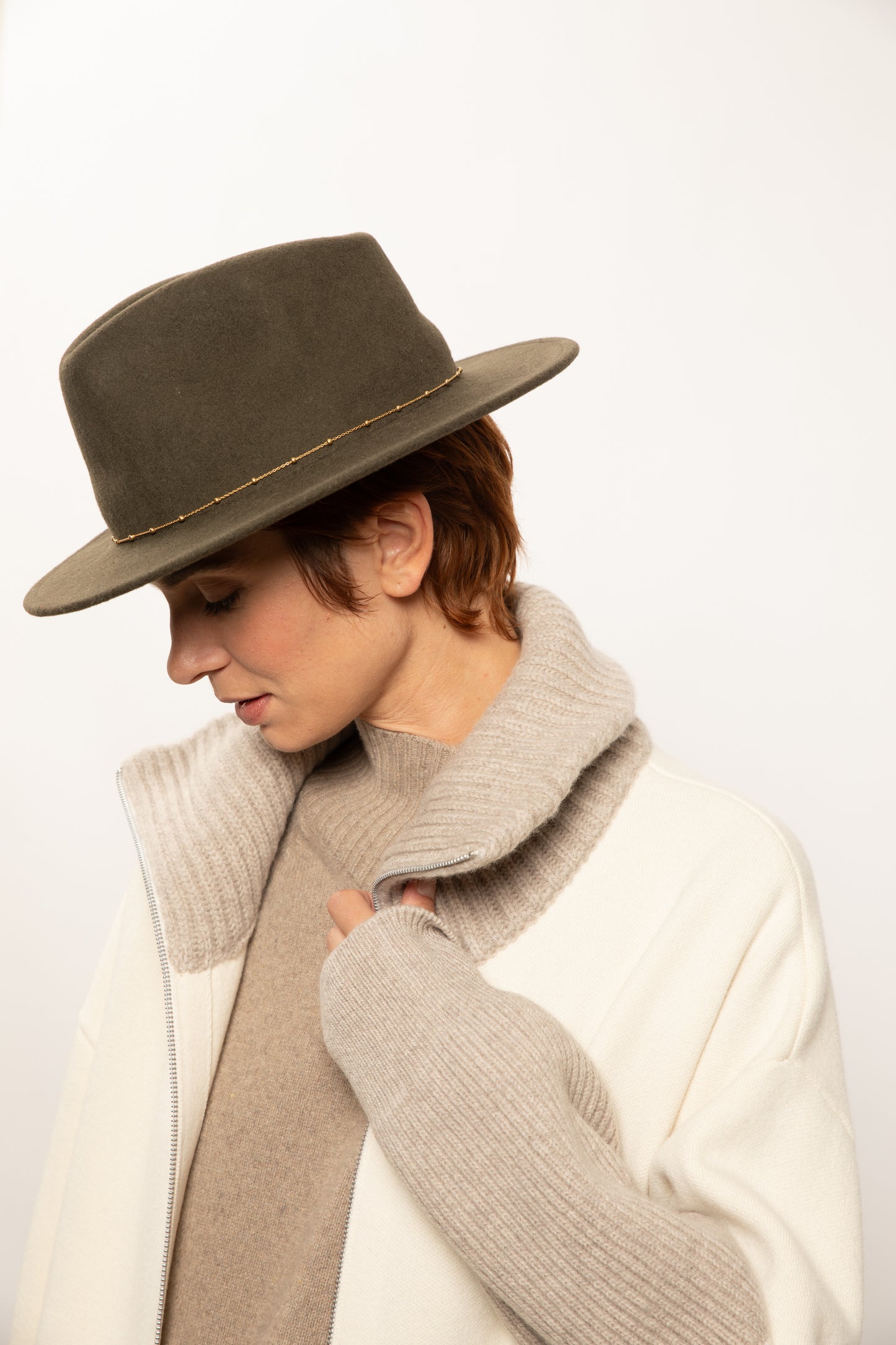 JEWELLED HAT KHAKI