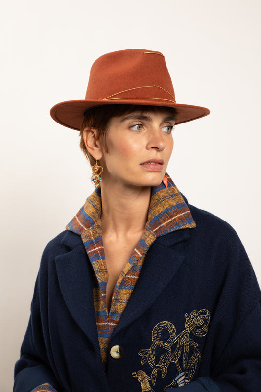 CHAPEAU BIJOU TERRACOTTA