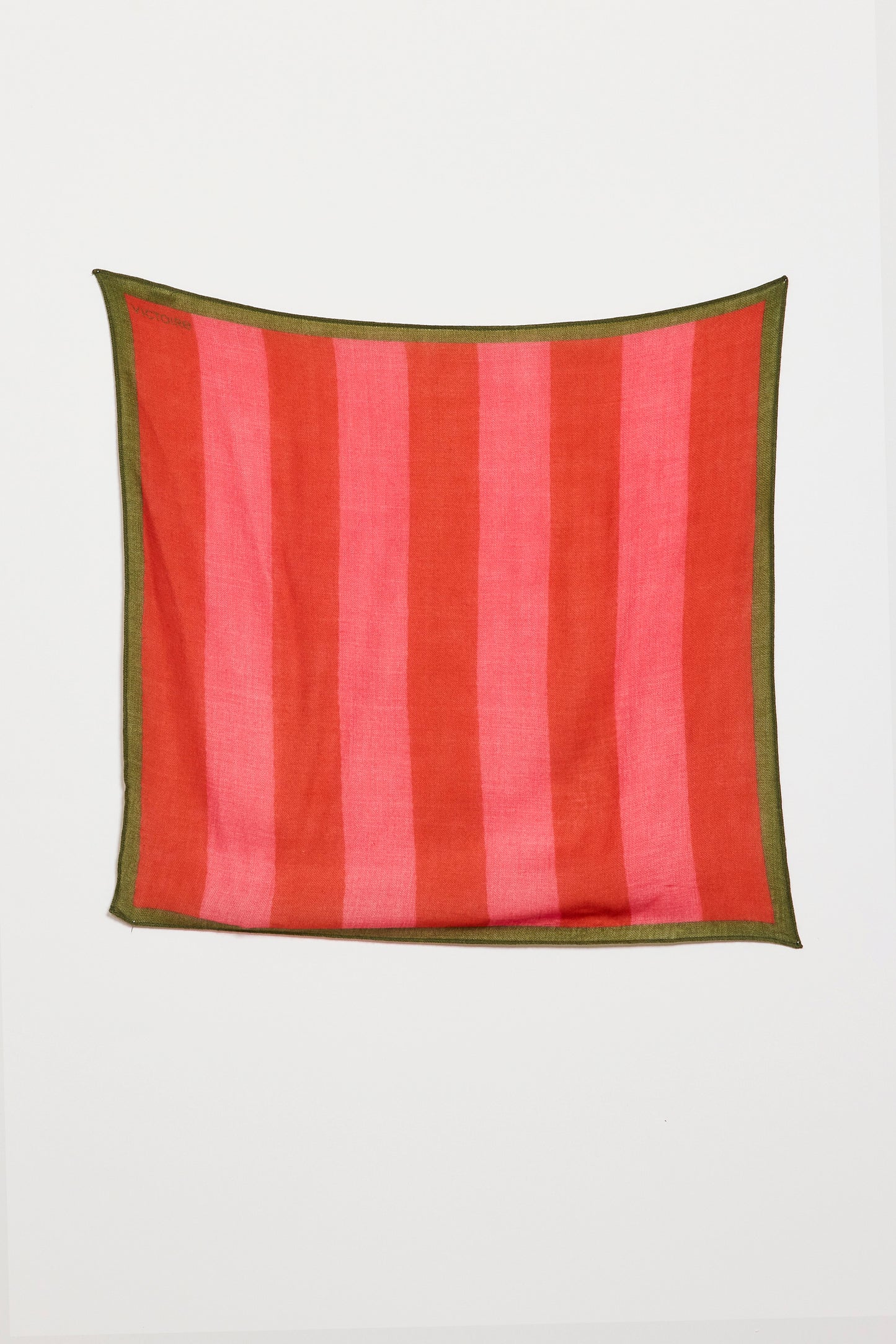 STRIPED WOOL BANDANA FUSHIA