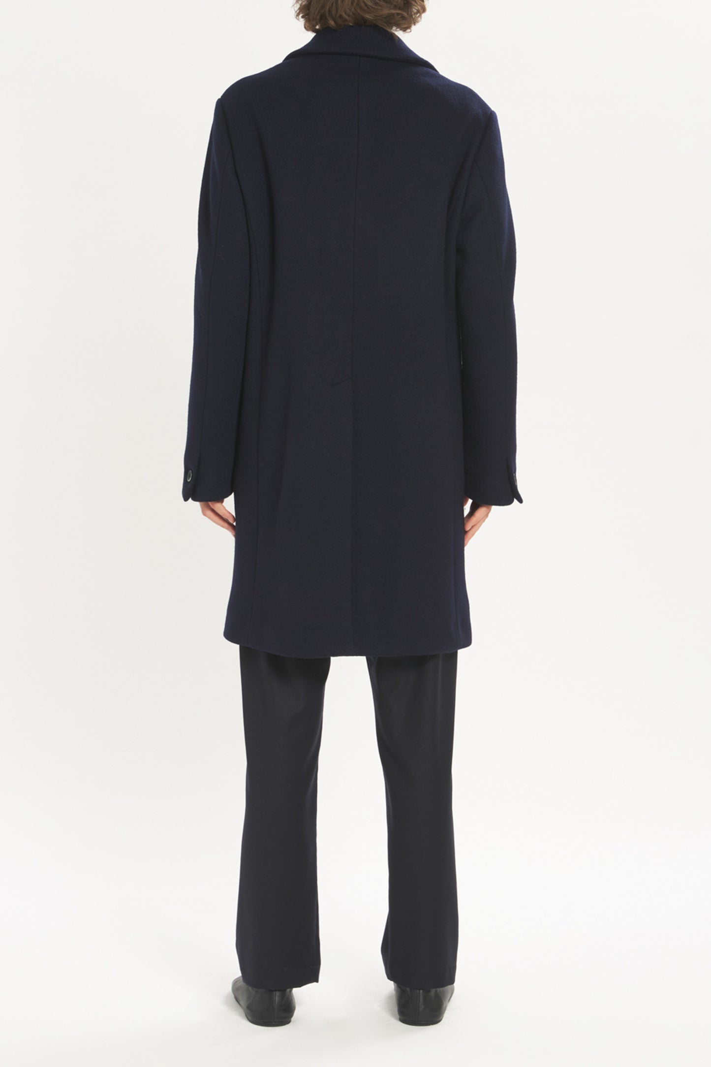 MANTEAU EN LAINE MARINE