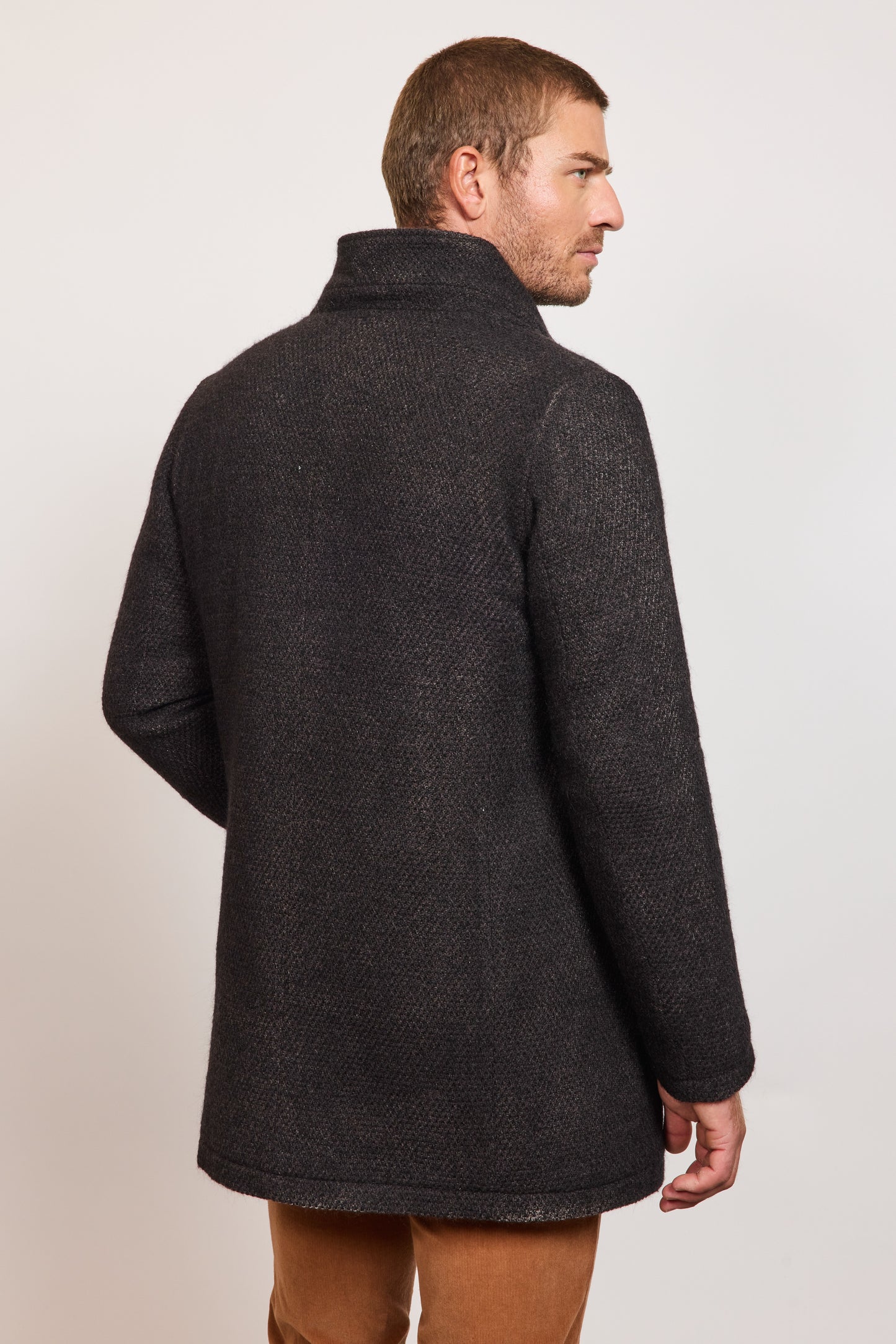 WHITE WOOL COAT CHOCOLAT