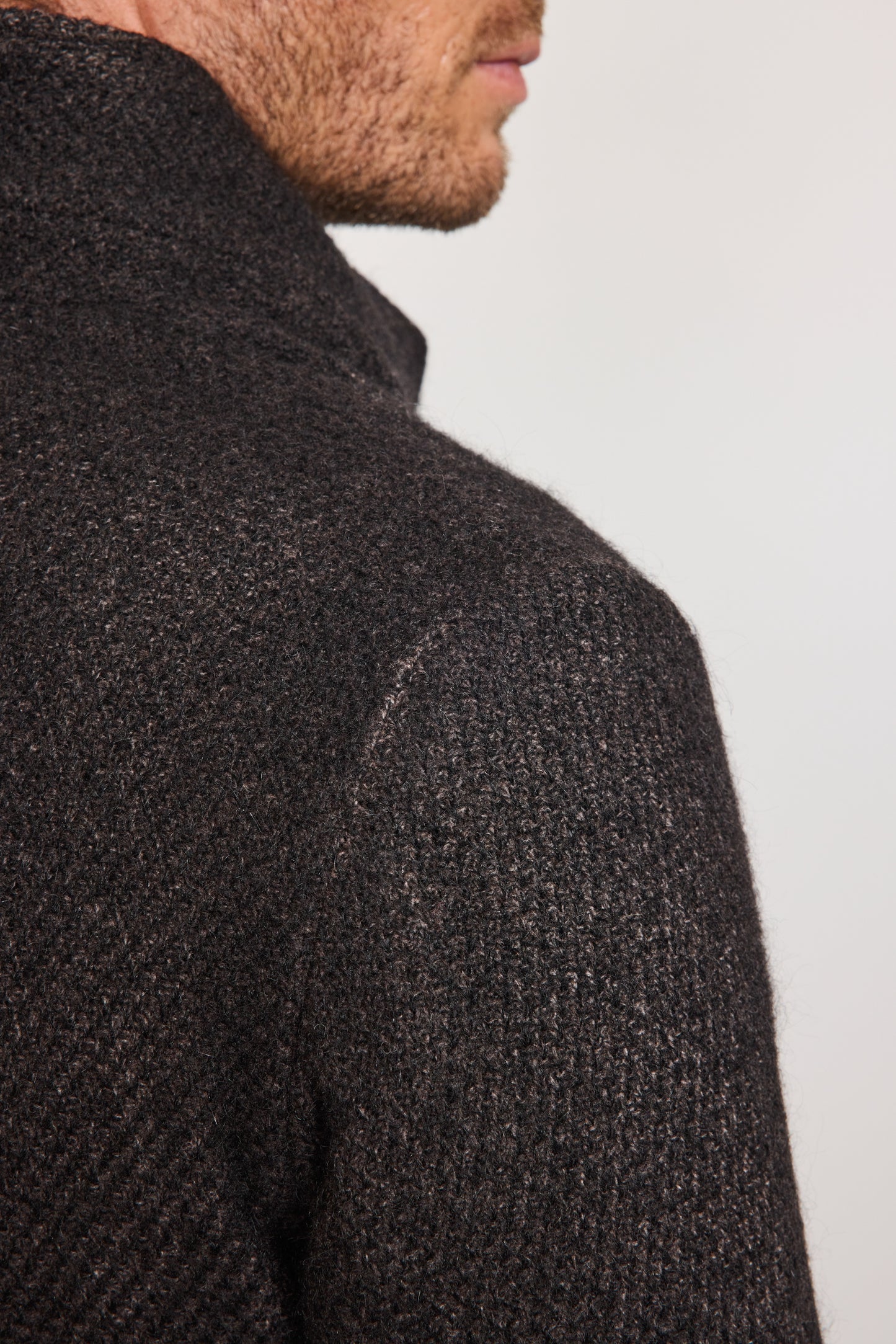 WHITE WOOL COAT CHOCOLAT