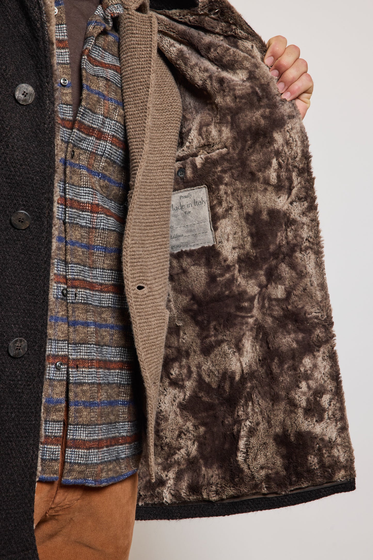 WHITE WOOL COAT CHOCOLAT