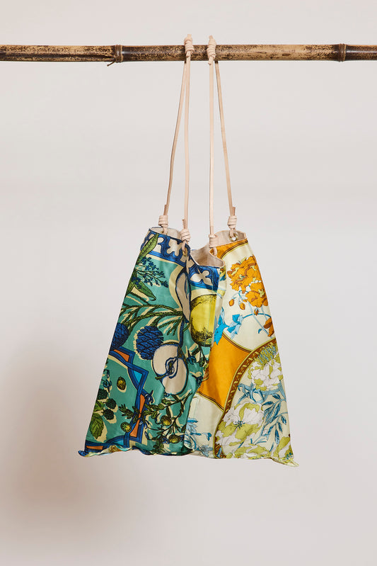 SAC EN SOIE REVERSIBLE ORANGE